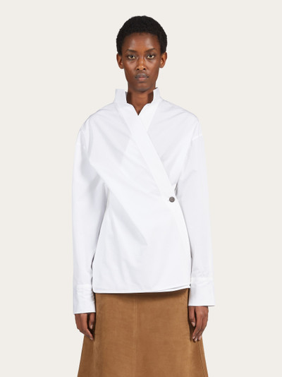 FERRAGAMO Asymmetric cotton shirt outlook