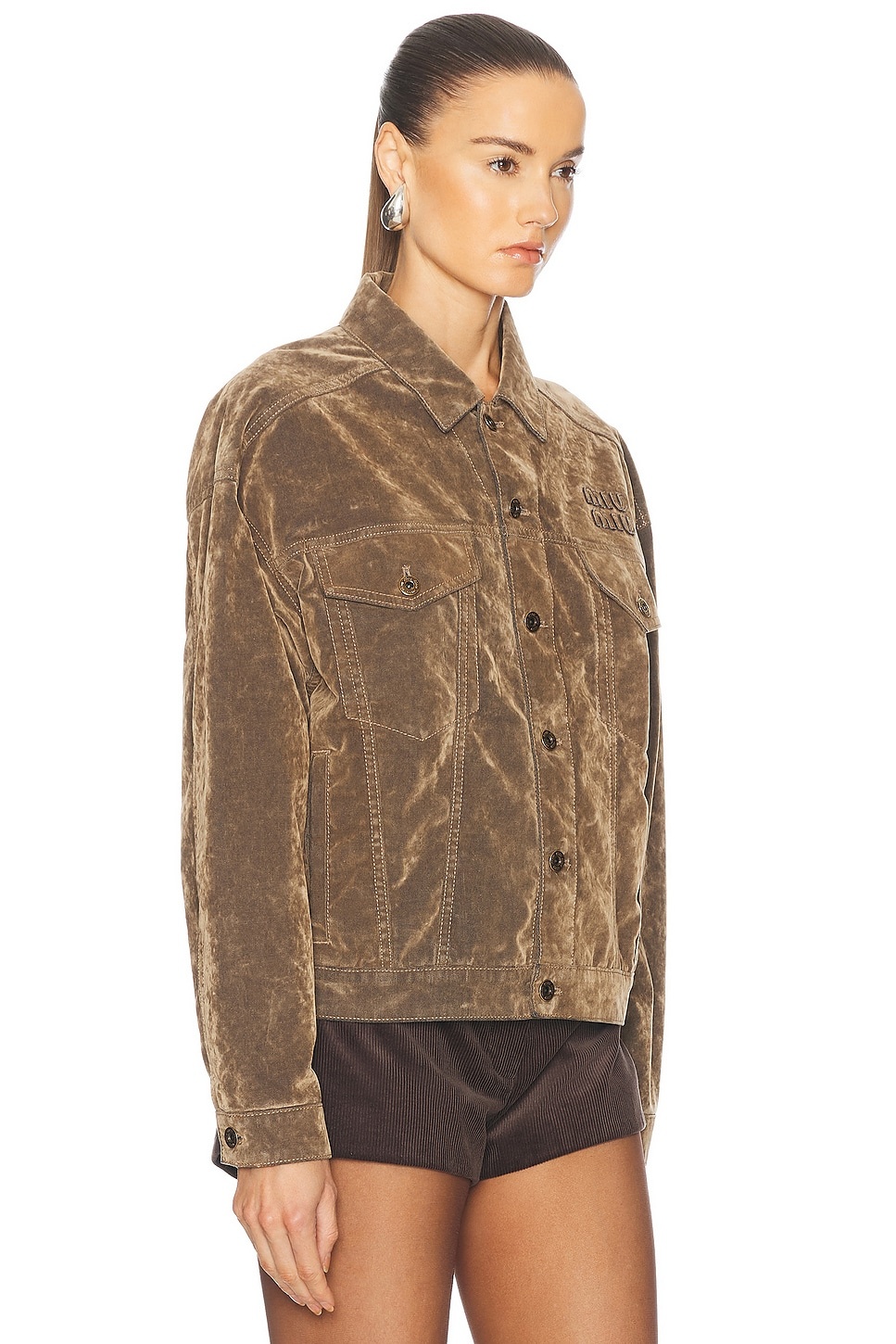 Velvet Button Up Top - 3