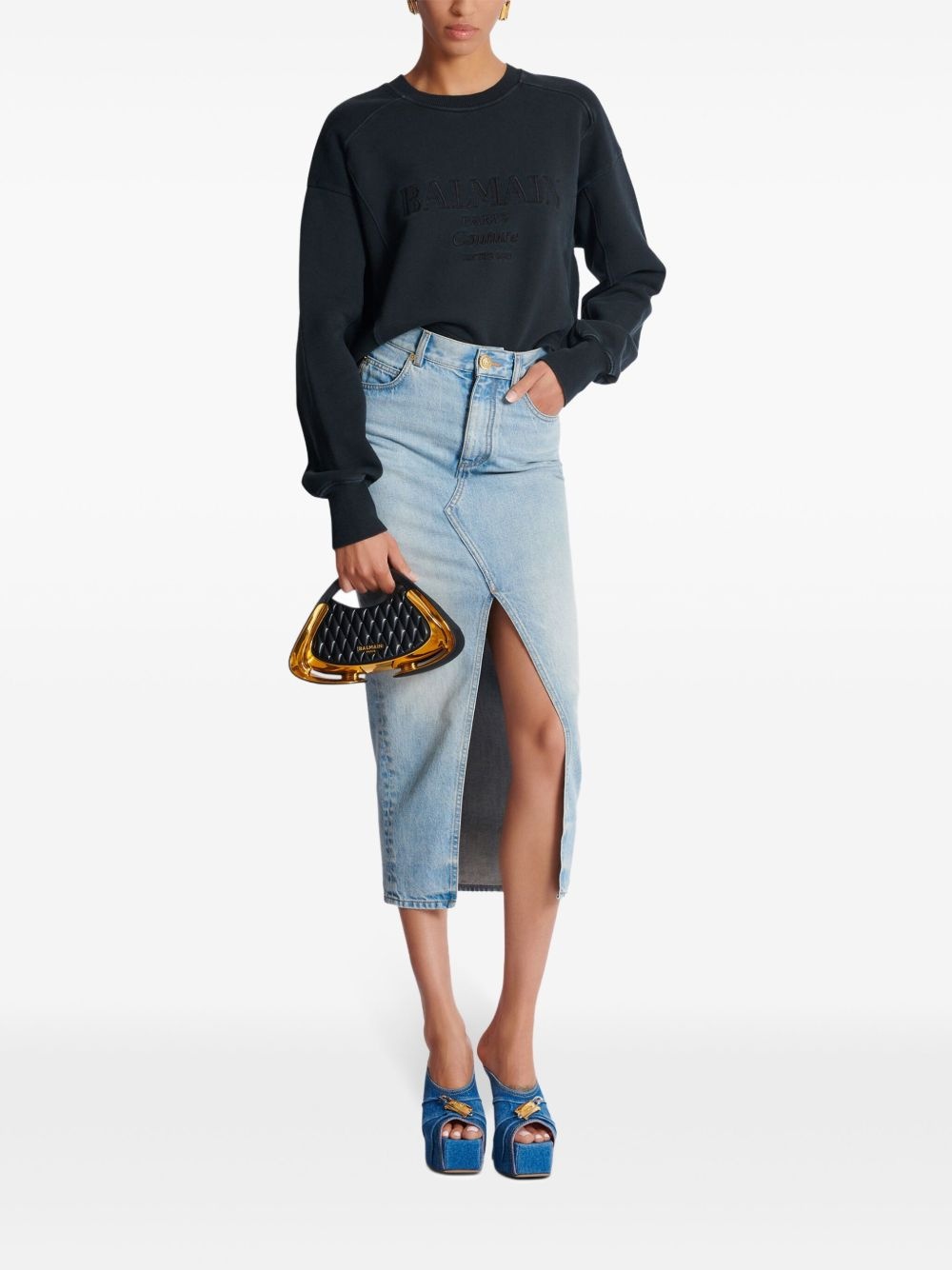 logo-embroidered sweatshirt - 2