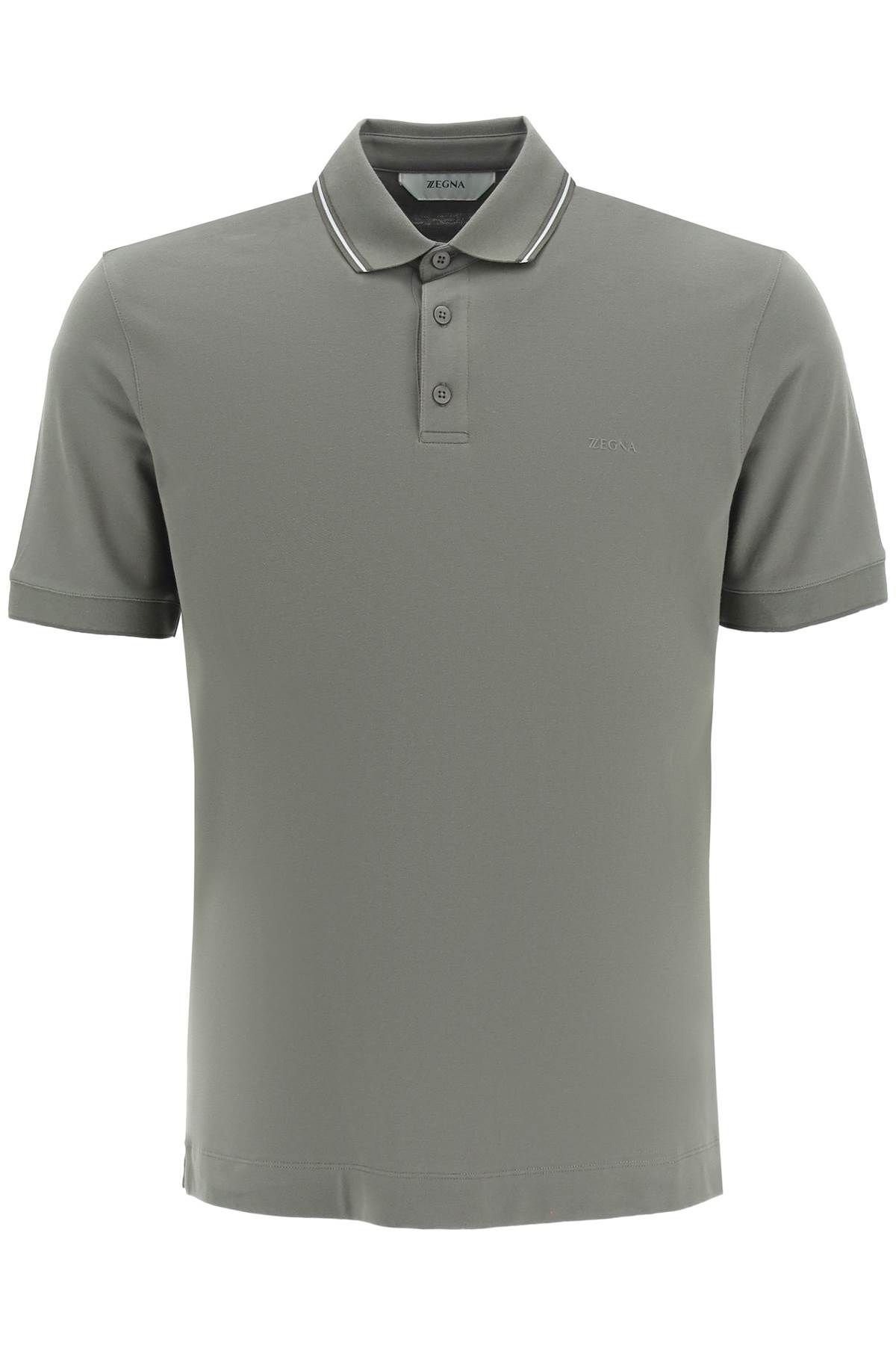 POLO SHIRT IN STRETCH PIQUE' - 1