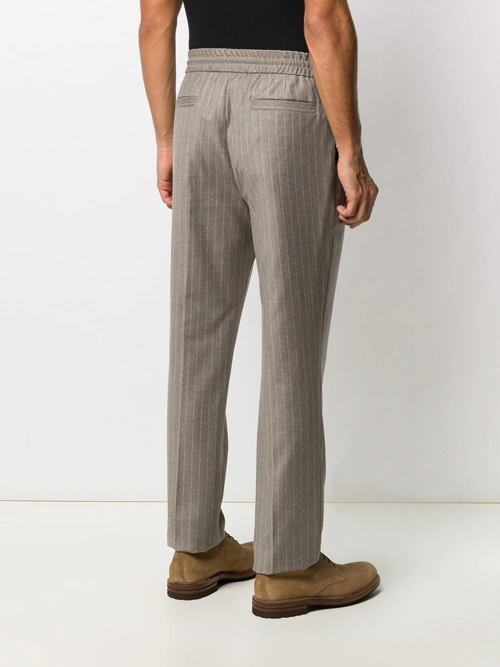 striped elasticated-waist trousers - 4