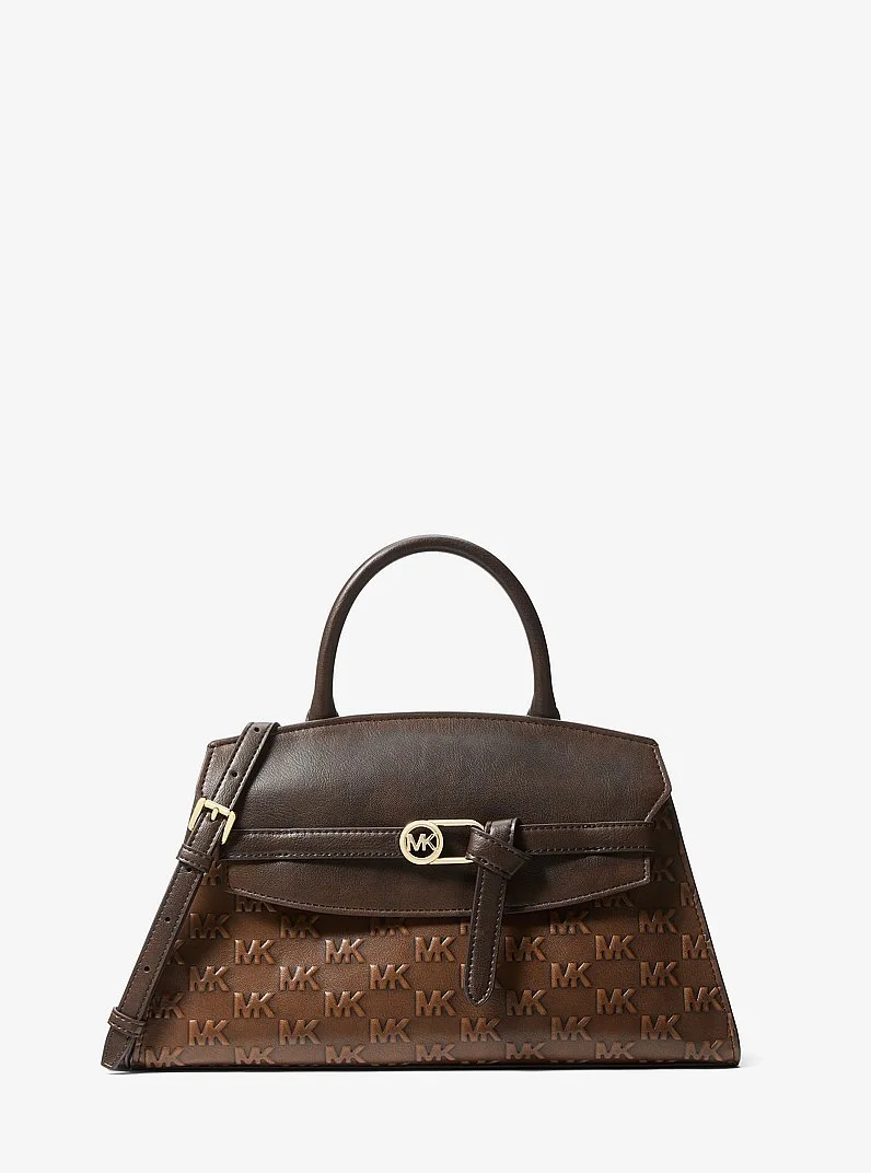 Greta Medium Logo Embossed Satchel - 1