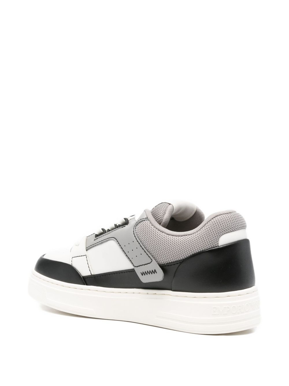lace-up leather sneakers - 3