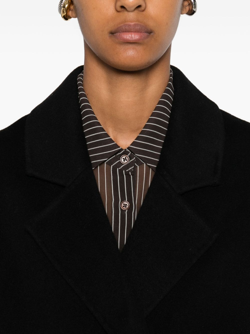 double-breasted wool coat - 5