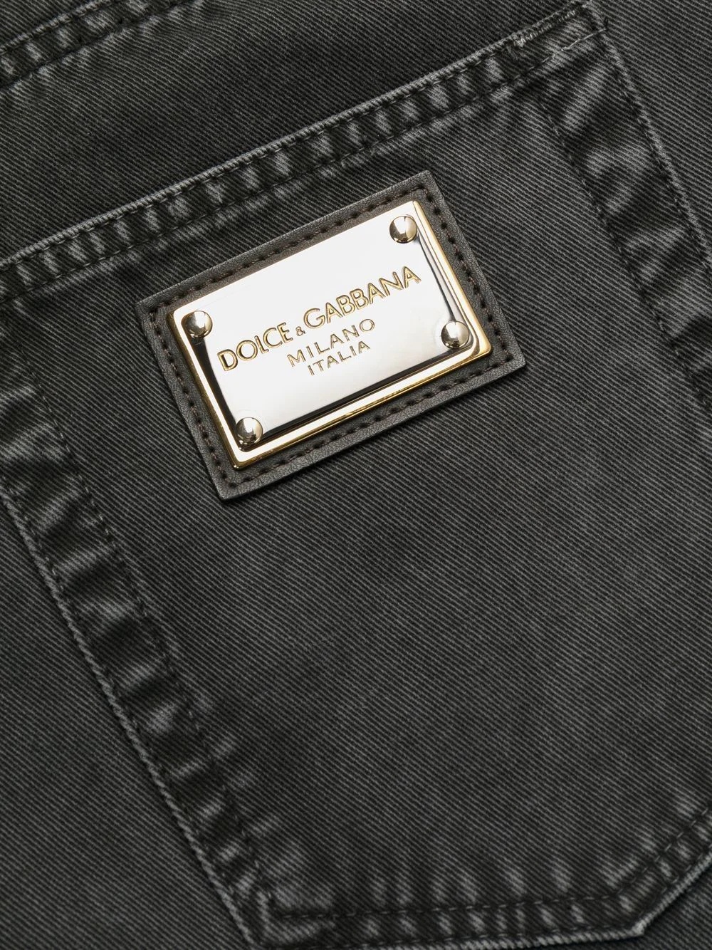 logo-plaque denim jeans - 6