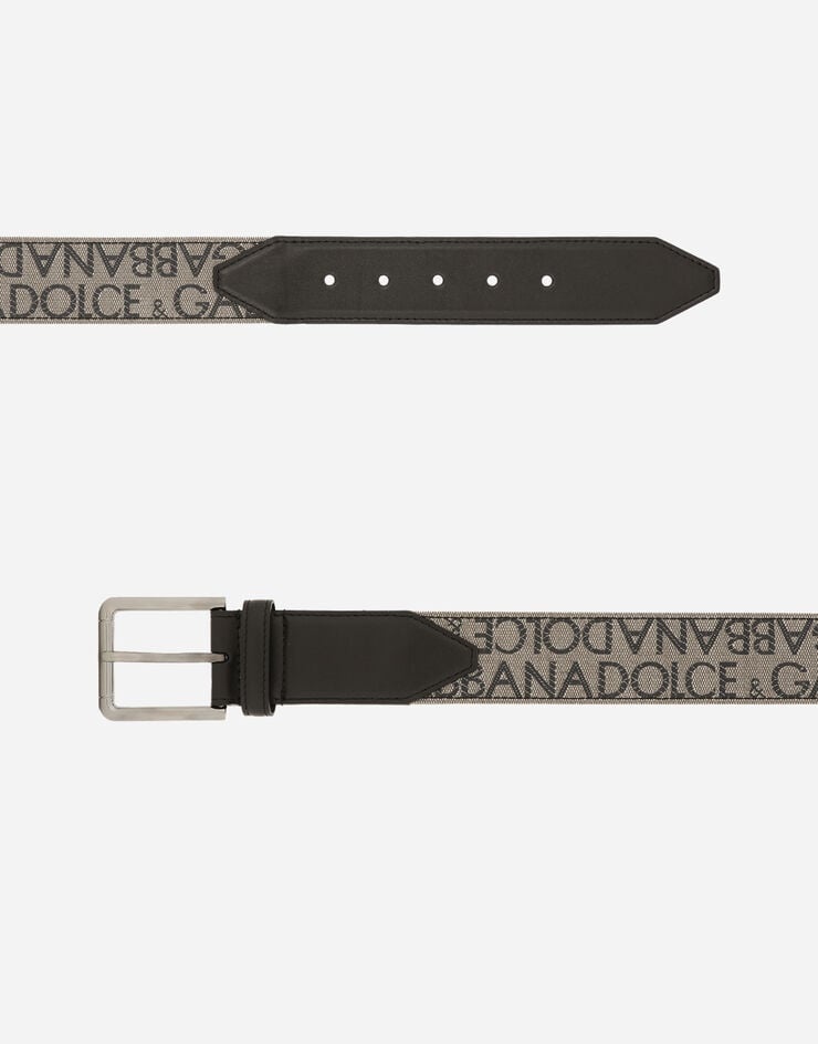 Calfskin and jacquard belt - 2