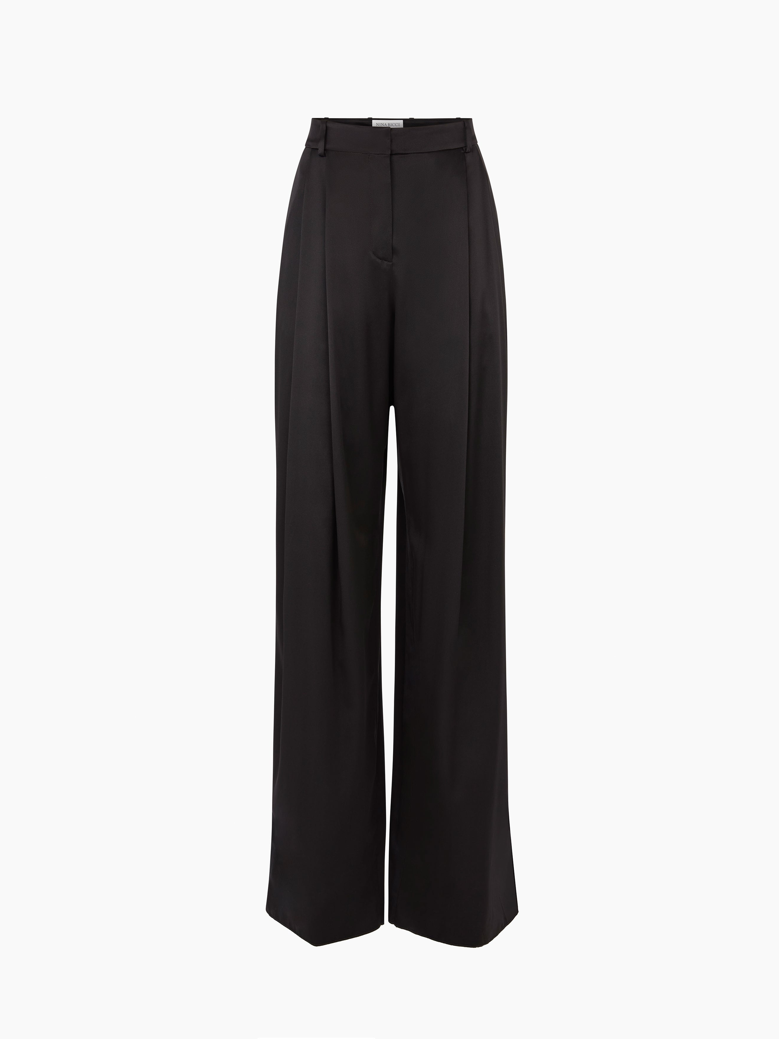 PLEATED WIDE-LEG PANTS - 4