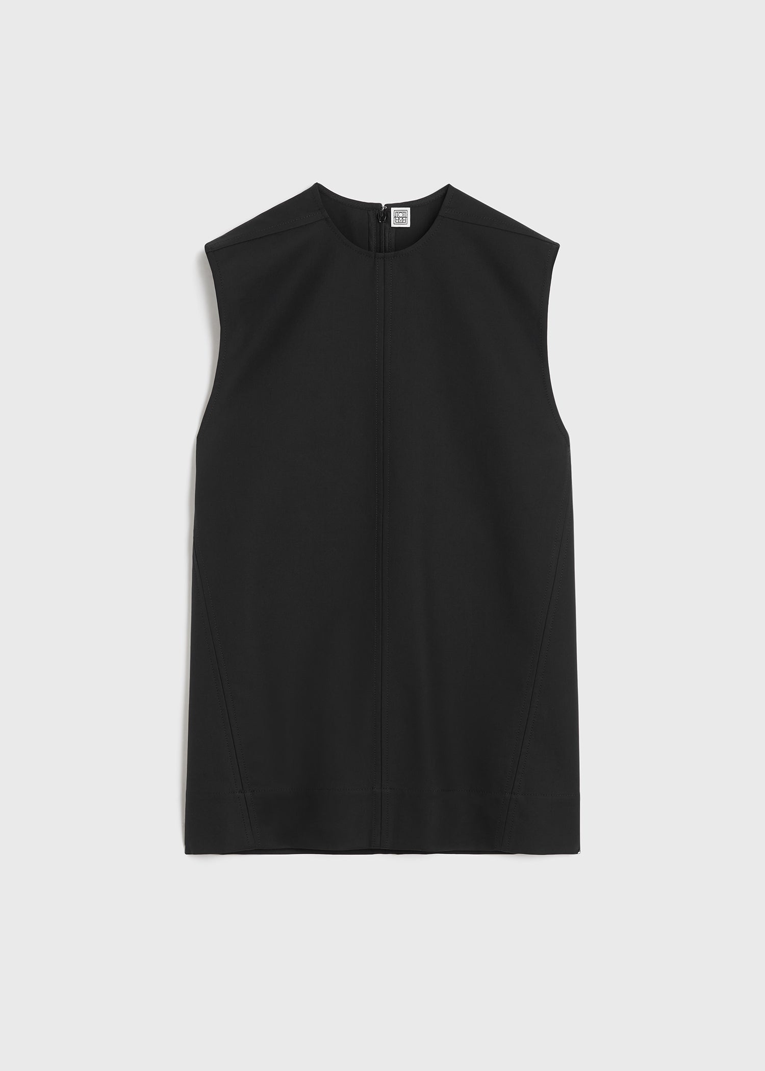 Sleeveless twisted-seam top black - 1