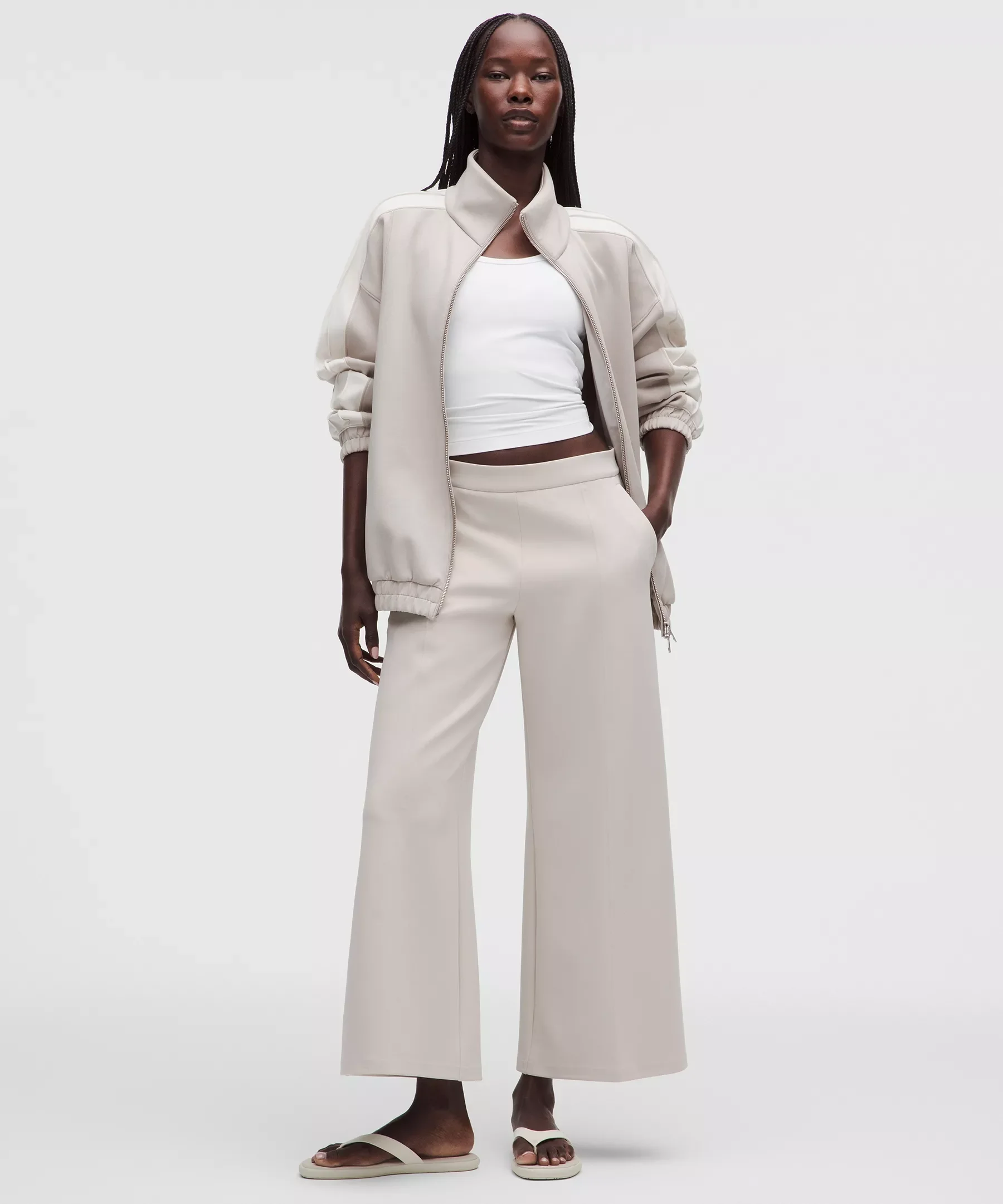 Daydrift Mid-Rise Cropped Wide-Leg Trouser Short *Twill - 1