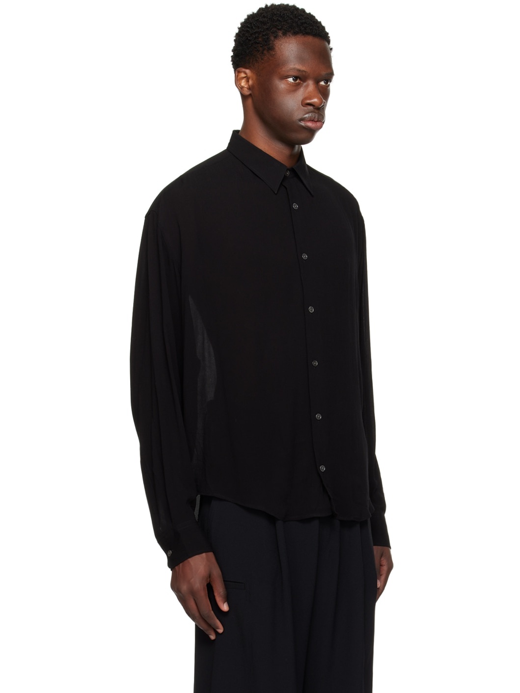 Black Boxy Shirt - 2