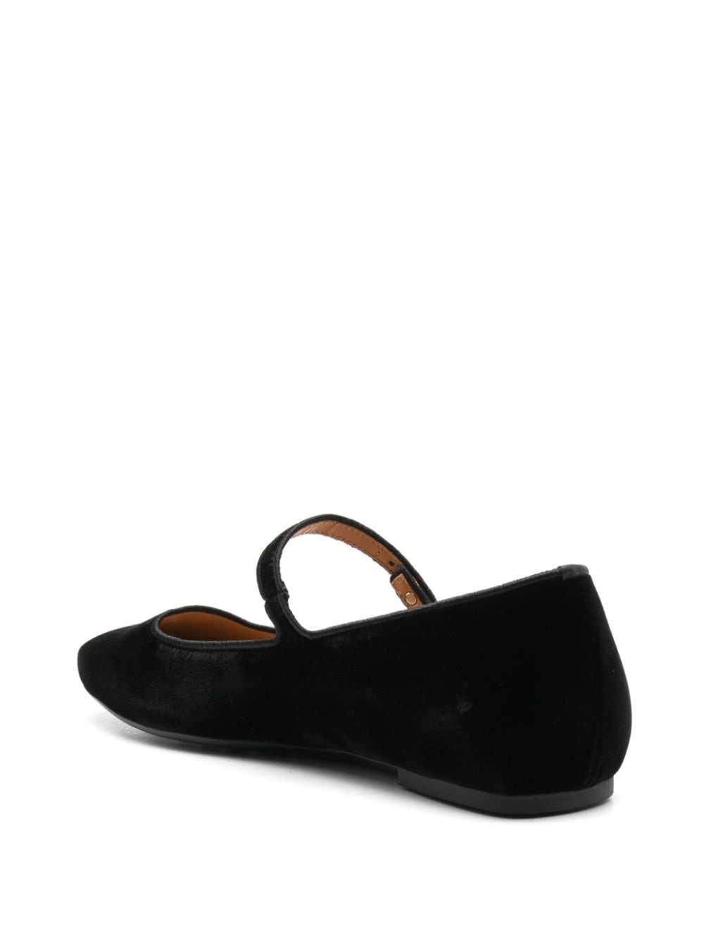 velvet ballerina shoes - 3