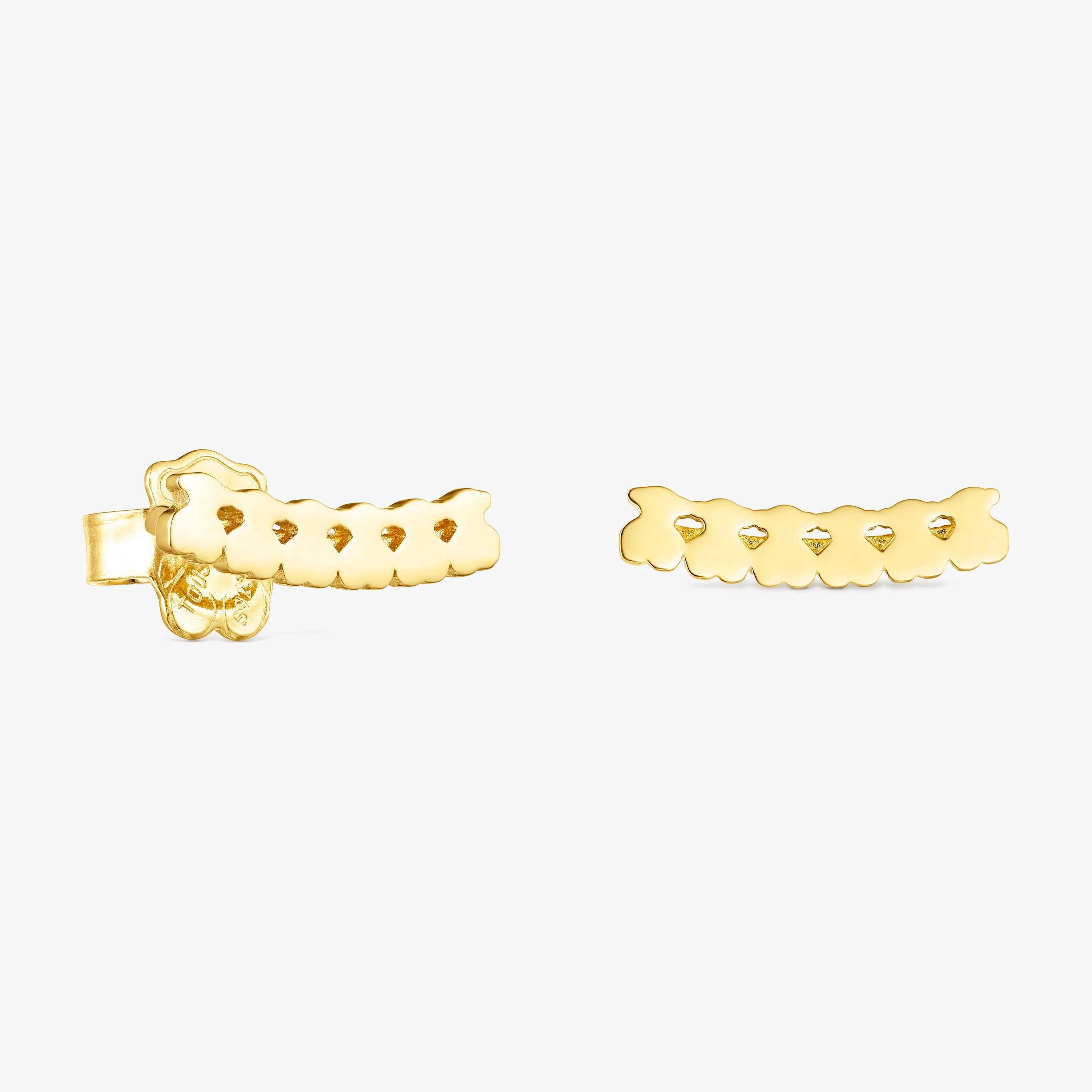 Silver vermeil Straight bears Earrings - 1