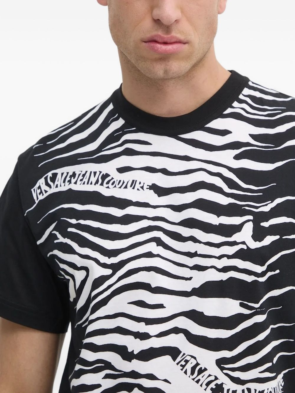 zebra-print T-shirt - 3