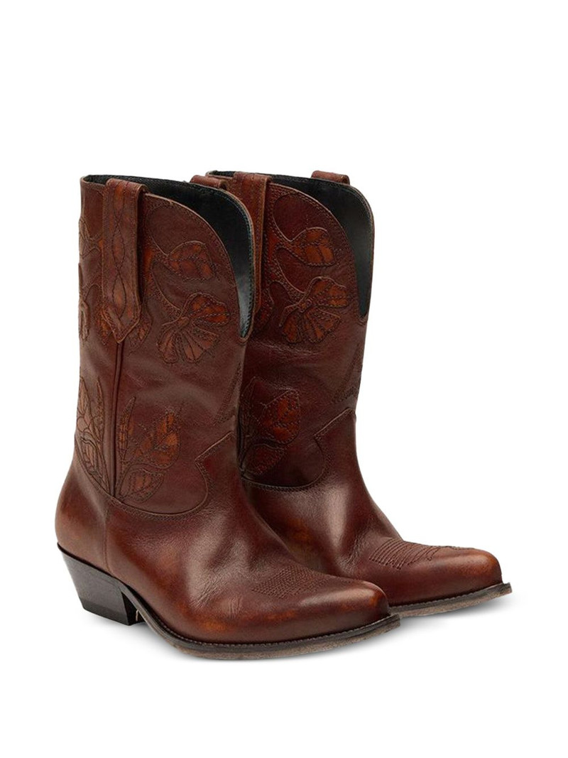 Golden Goose floral wish star low boots outlook