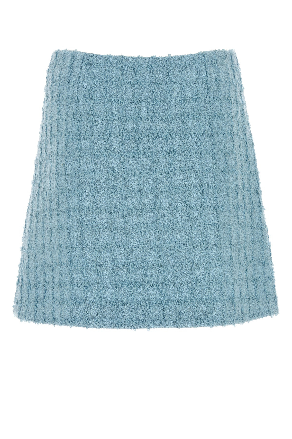 Light-blue boucle mini skirt - 2