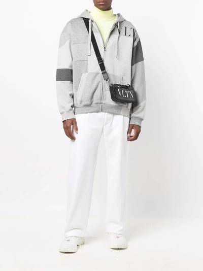 Valentino VLTN patchwork zip-up hoodie outlook