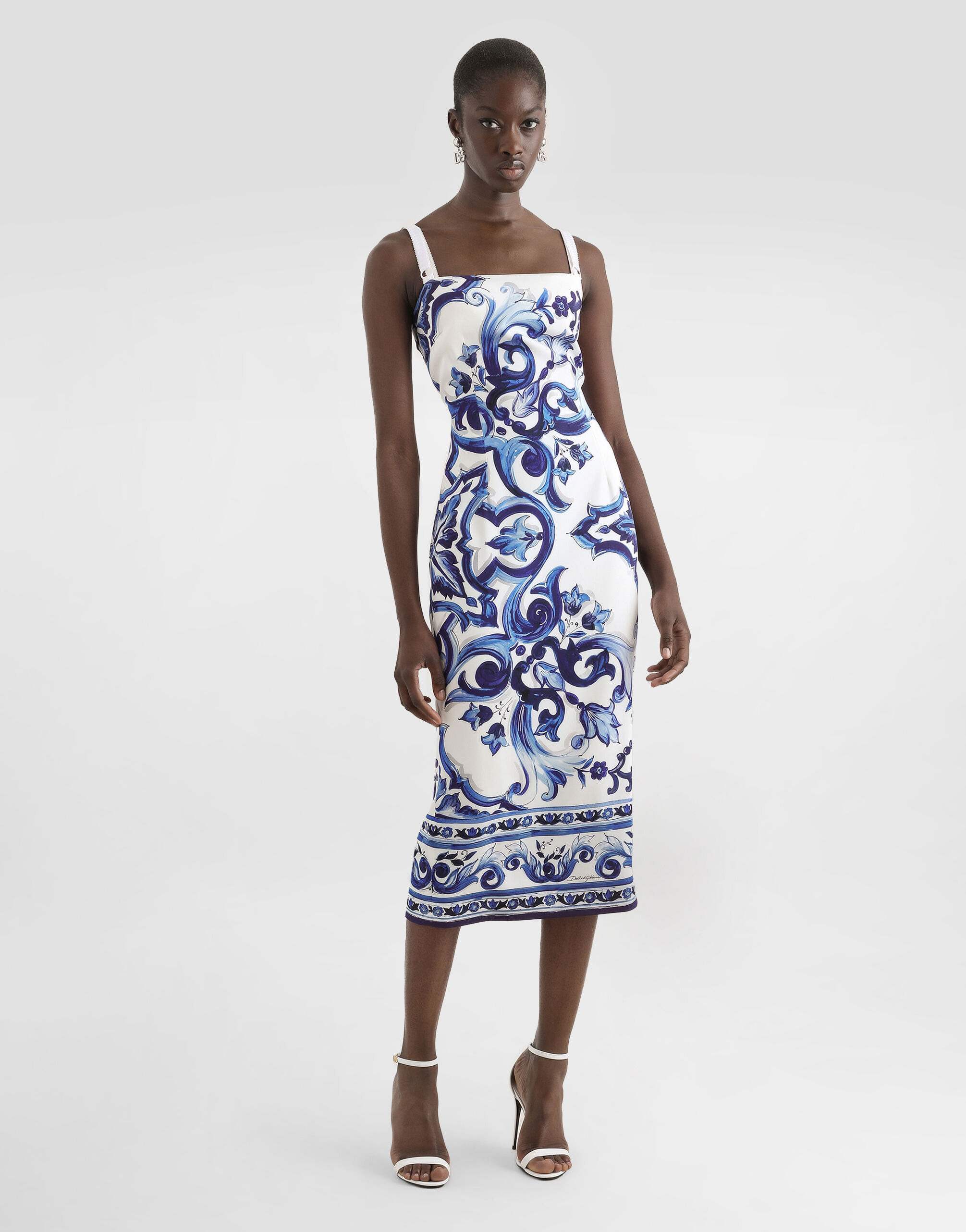Majolica-print silk dress - 2