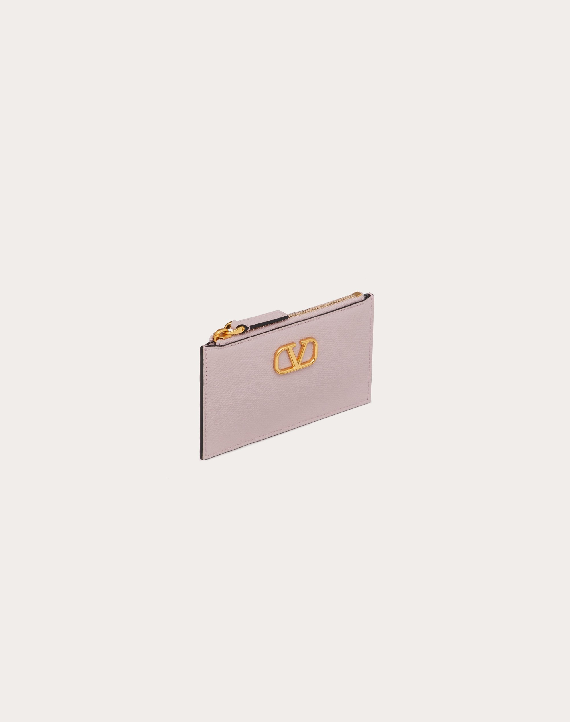 VLOGO SIGNATURE GRAINY CALFSKIN CARDHOLDER - 4