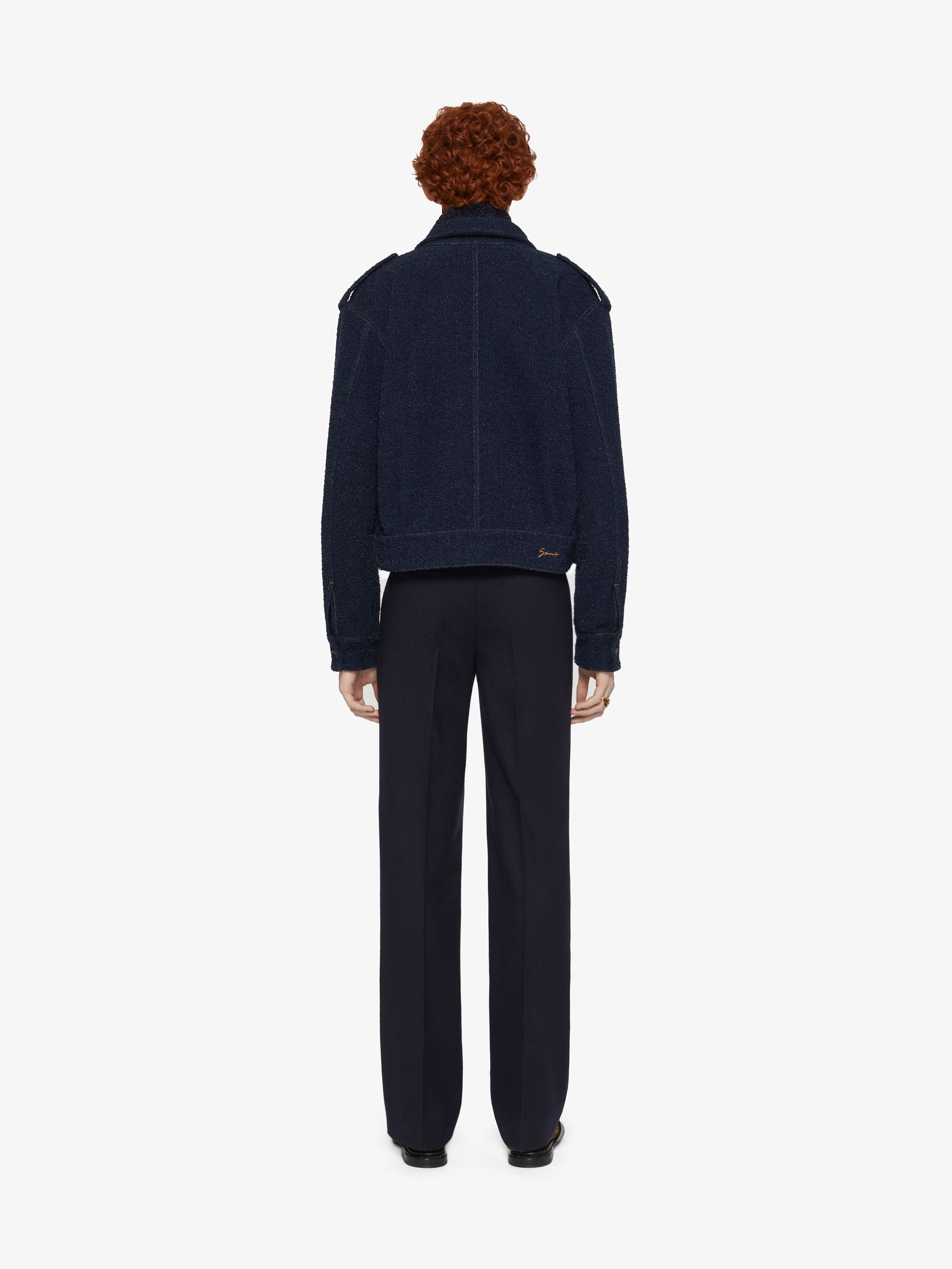 JACKET IN BOUCLE DENIM - 4