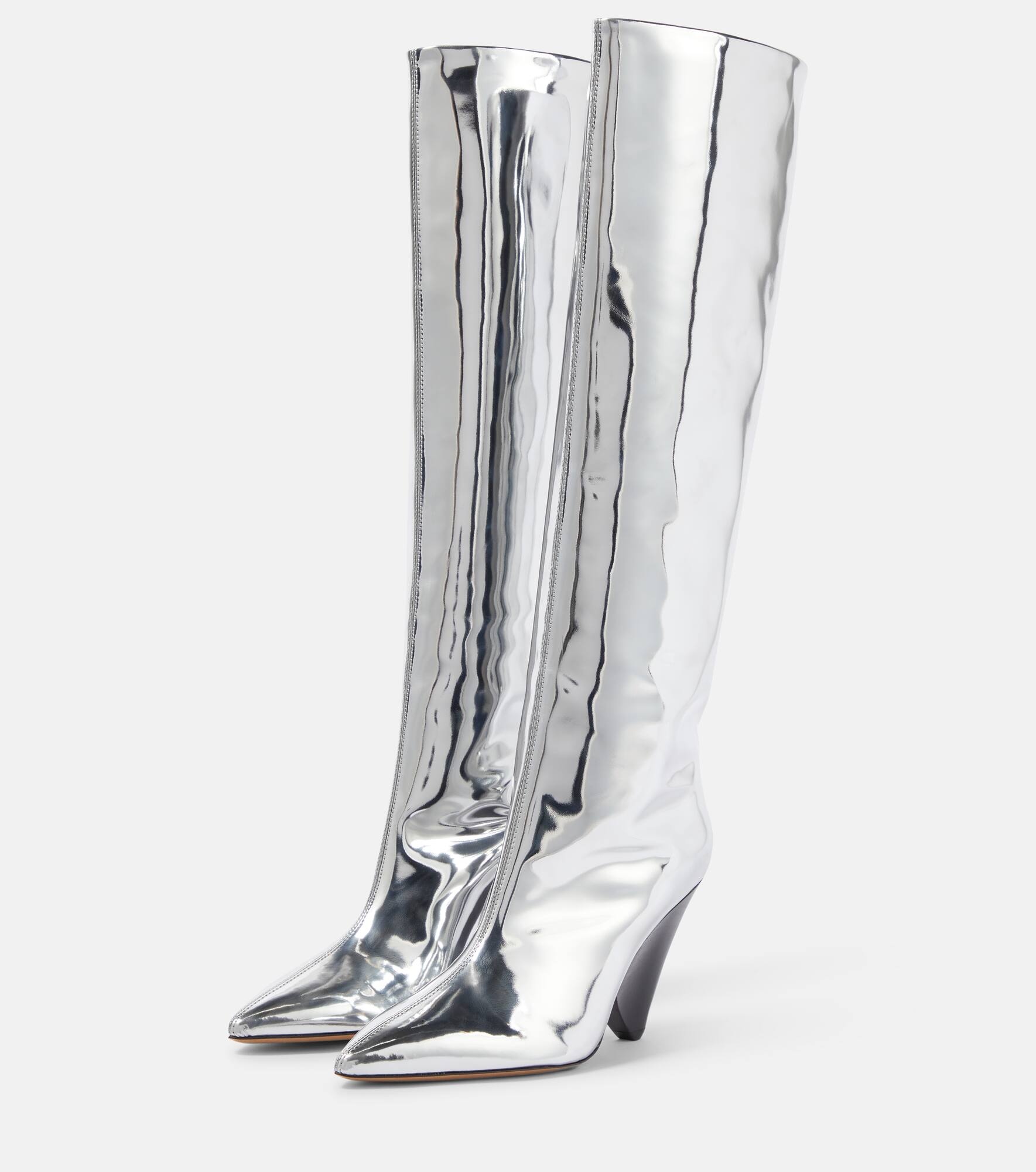 Lakita mirrored knee-high boots - 5