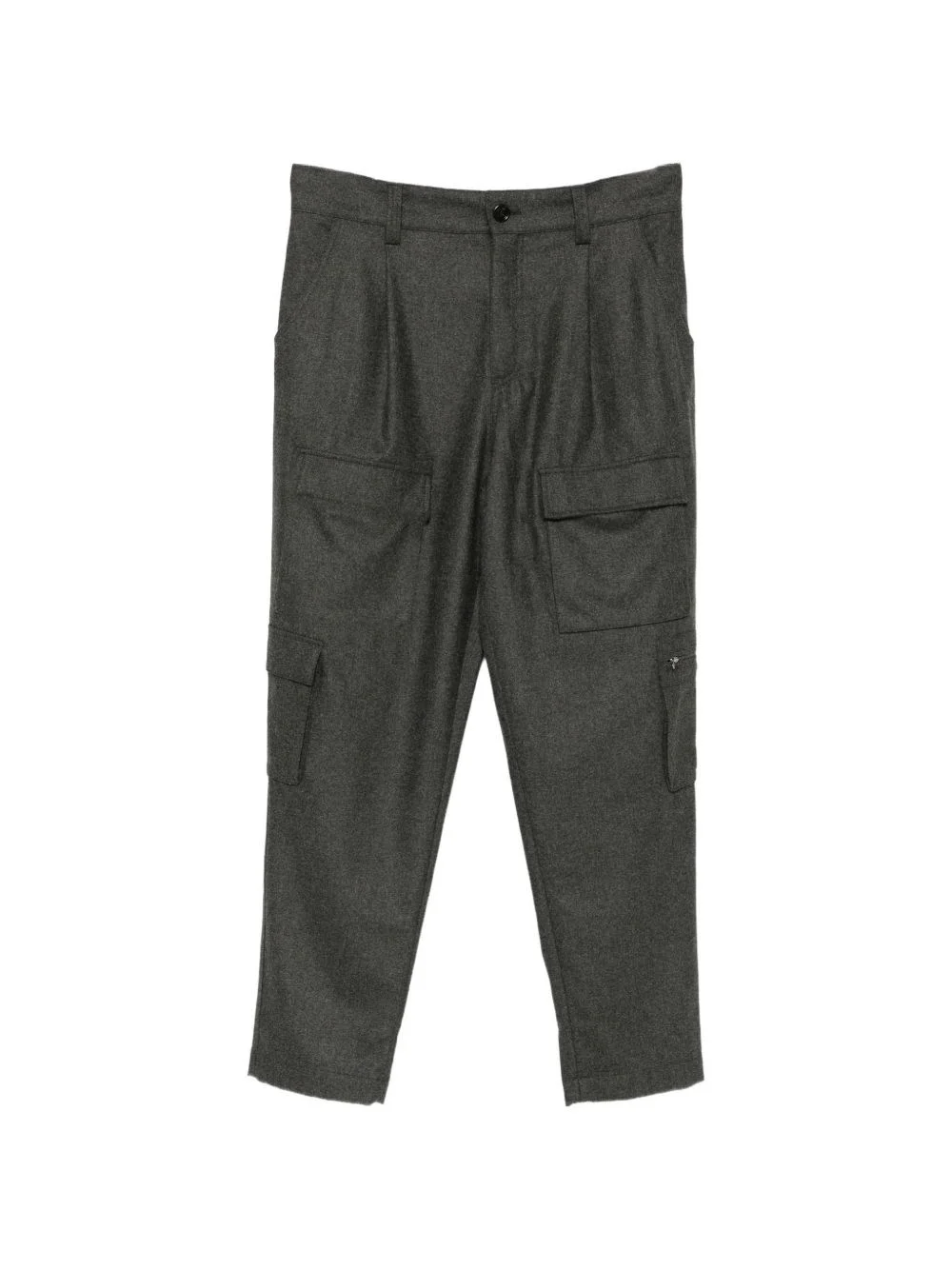 Wool cargo trousers - 1