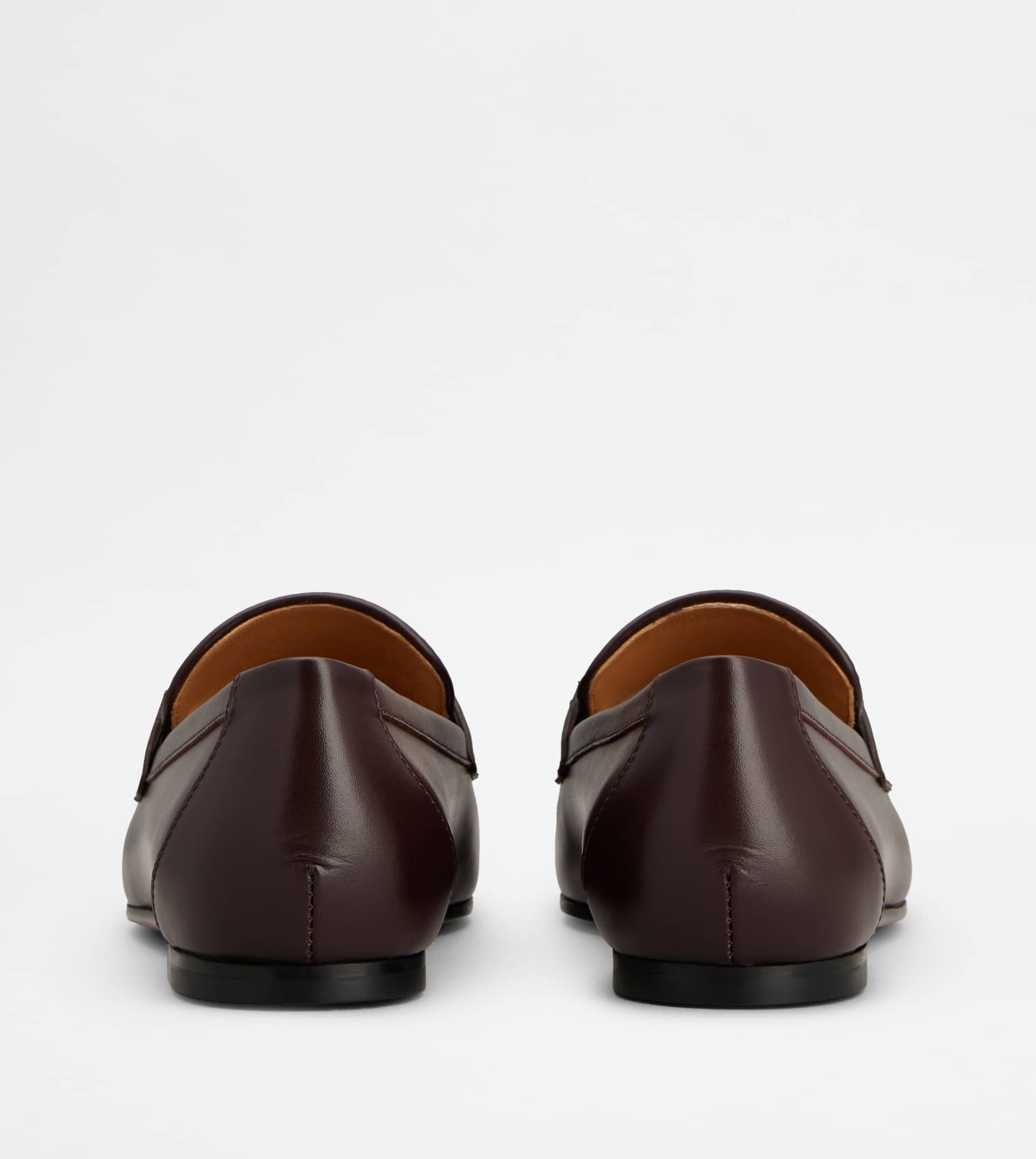 LOAFERS IN LEATHER - BURGUNDY - 3