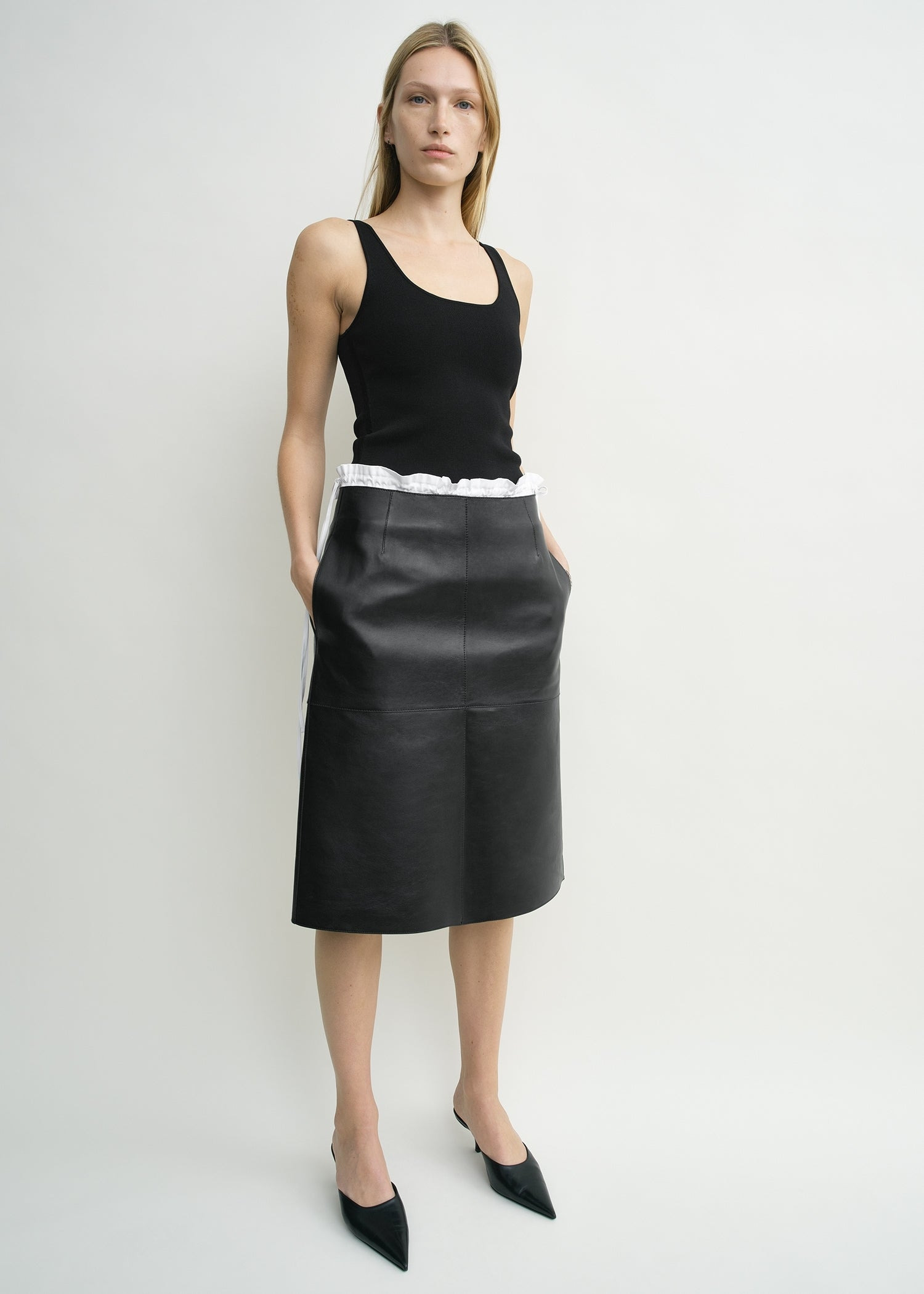 Compact knit tank black - 2
