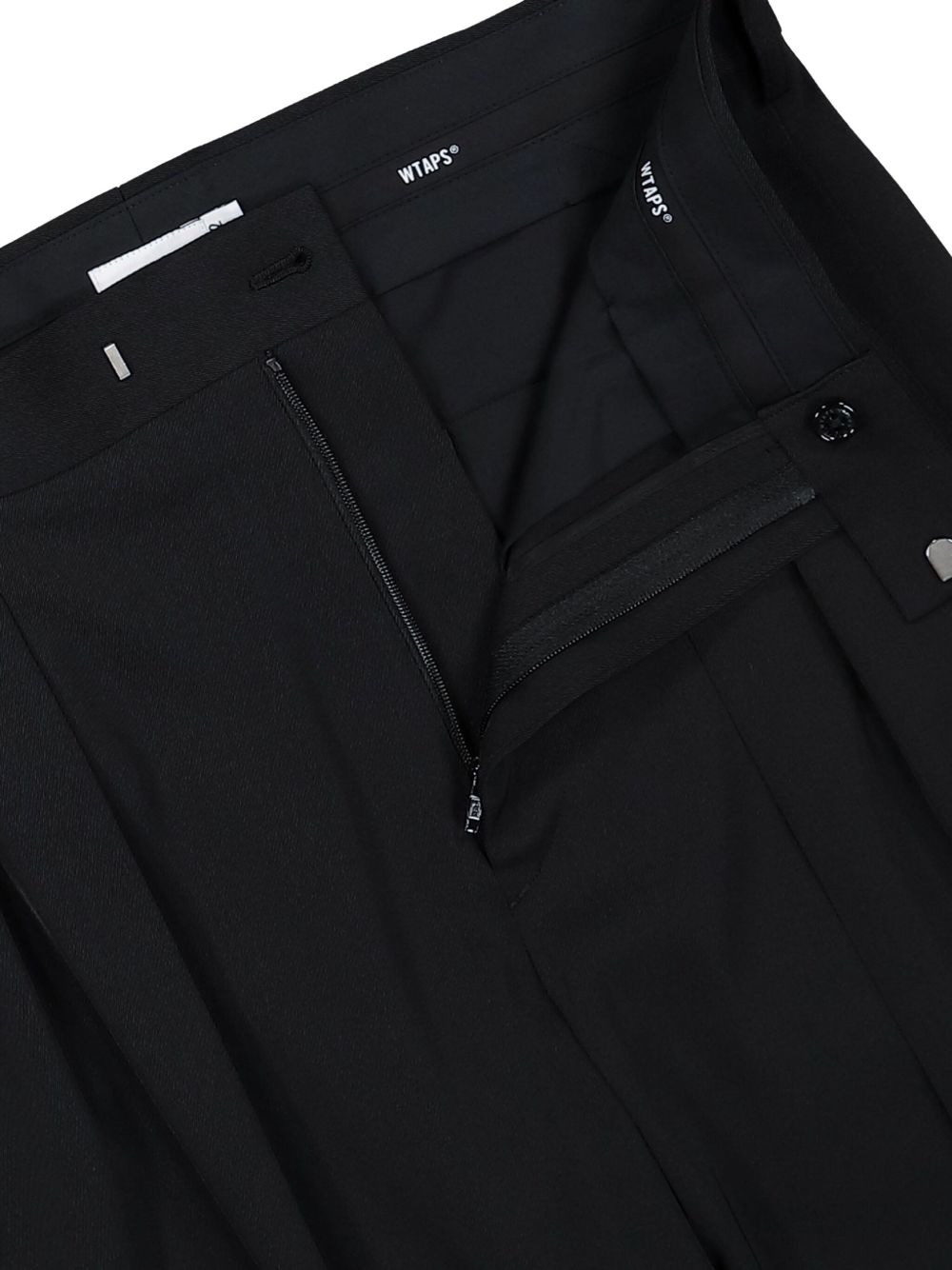pleated straight-leg trousers - 4