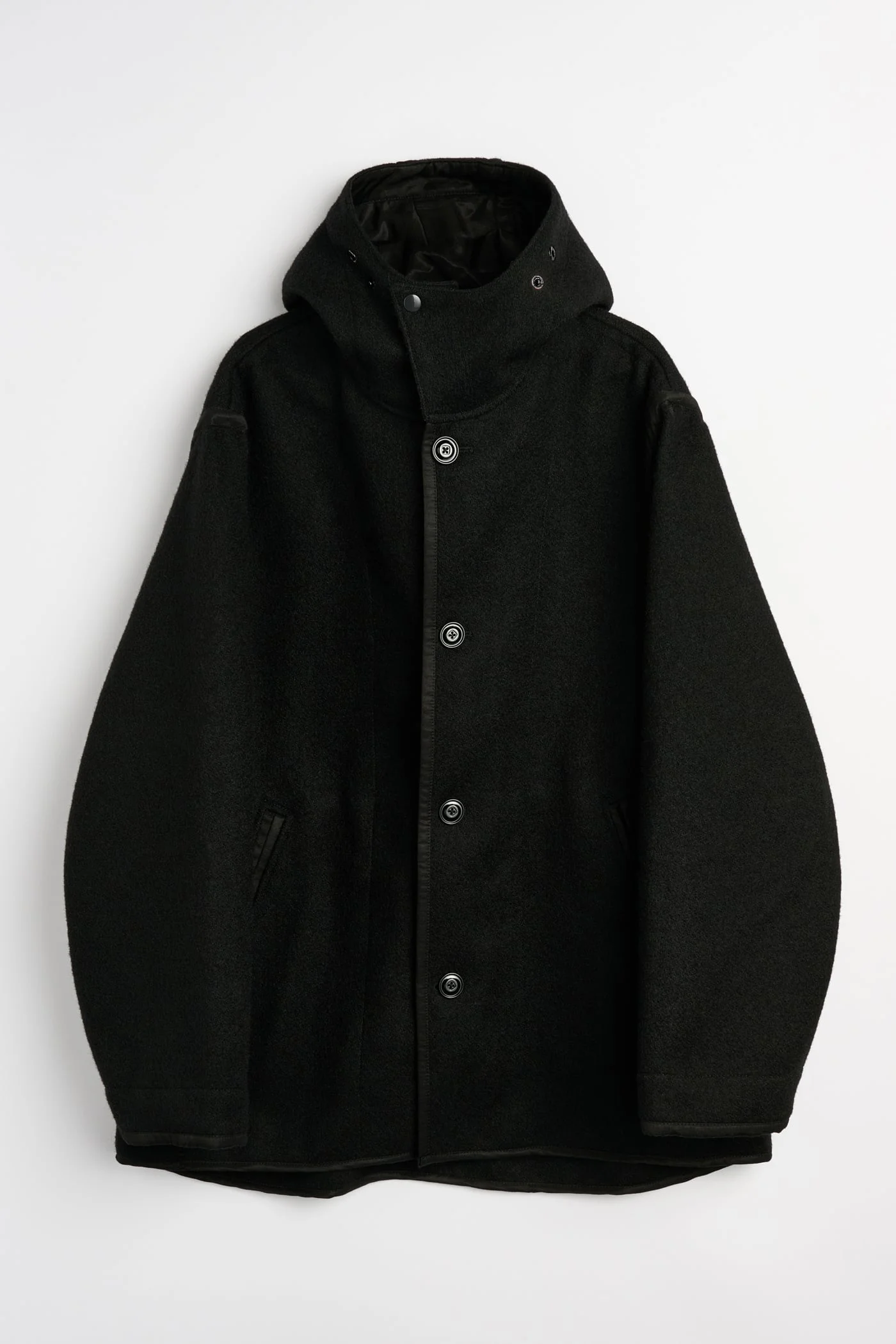 Liner Jacket Black Stamped Wool - 1