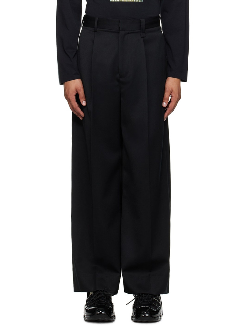 Black Pleated Trousers 1