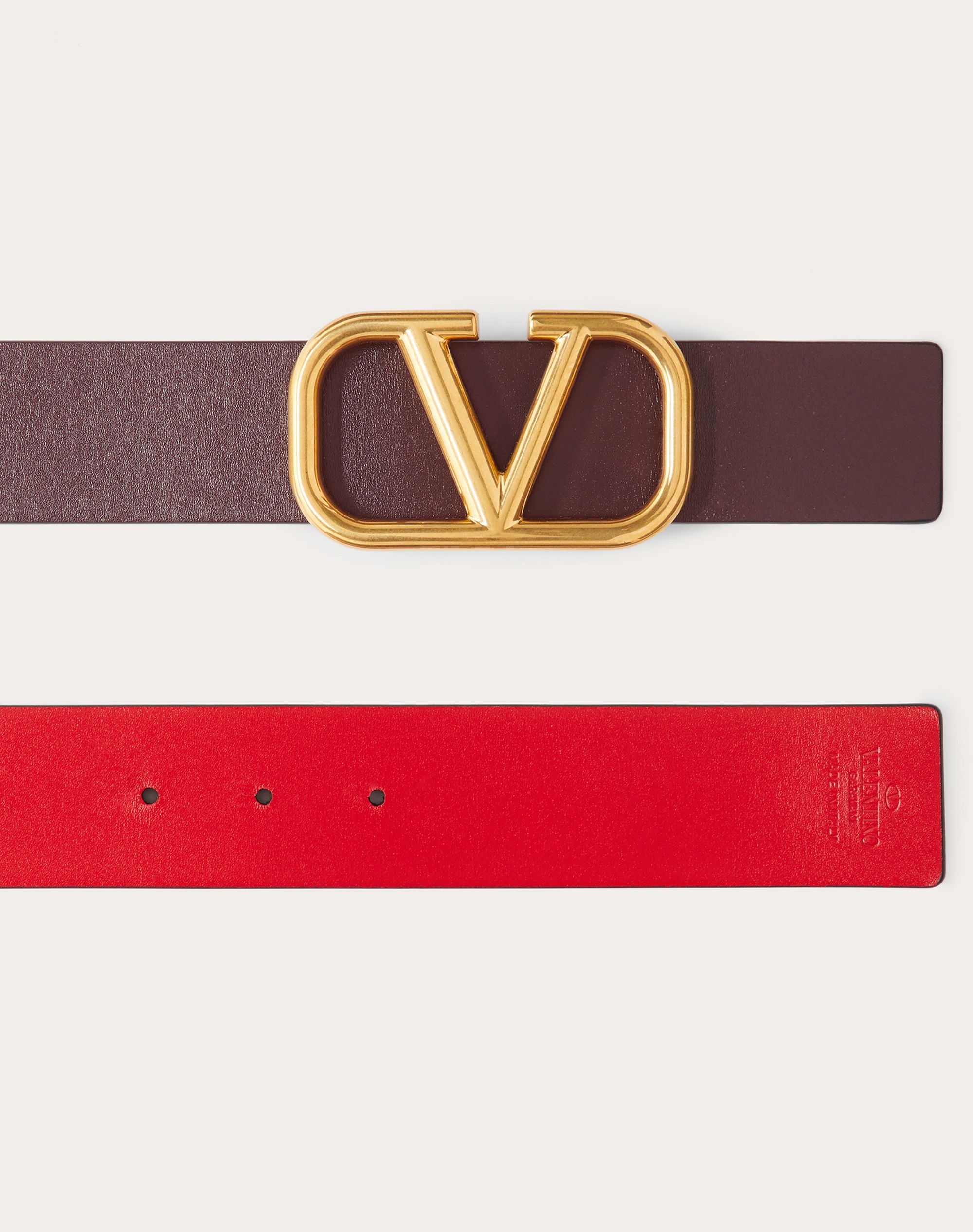 REVERSIBLE VLOGO SIGNATURE BELT IN Shiny CALFSKIN 40MM - 3