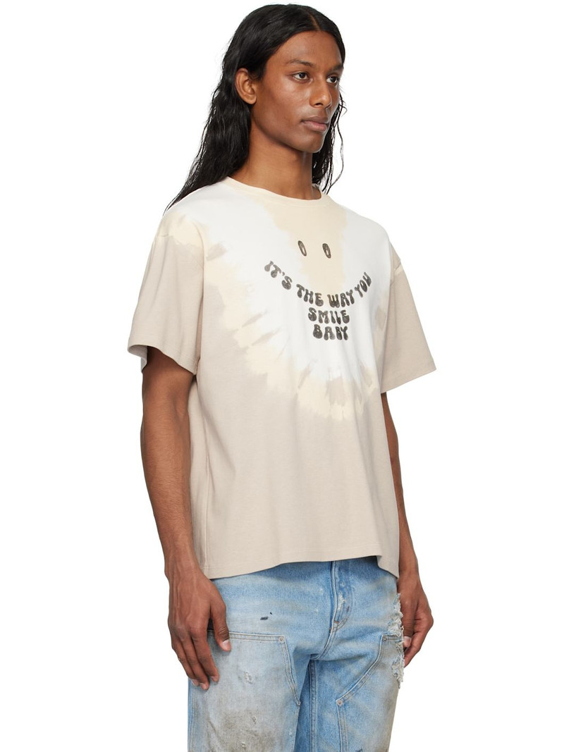 Taupe & White Tie-Dyed T-shirt 2