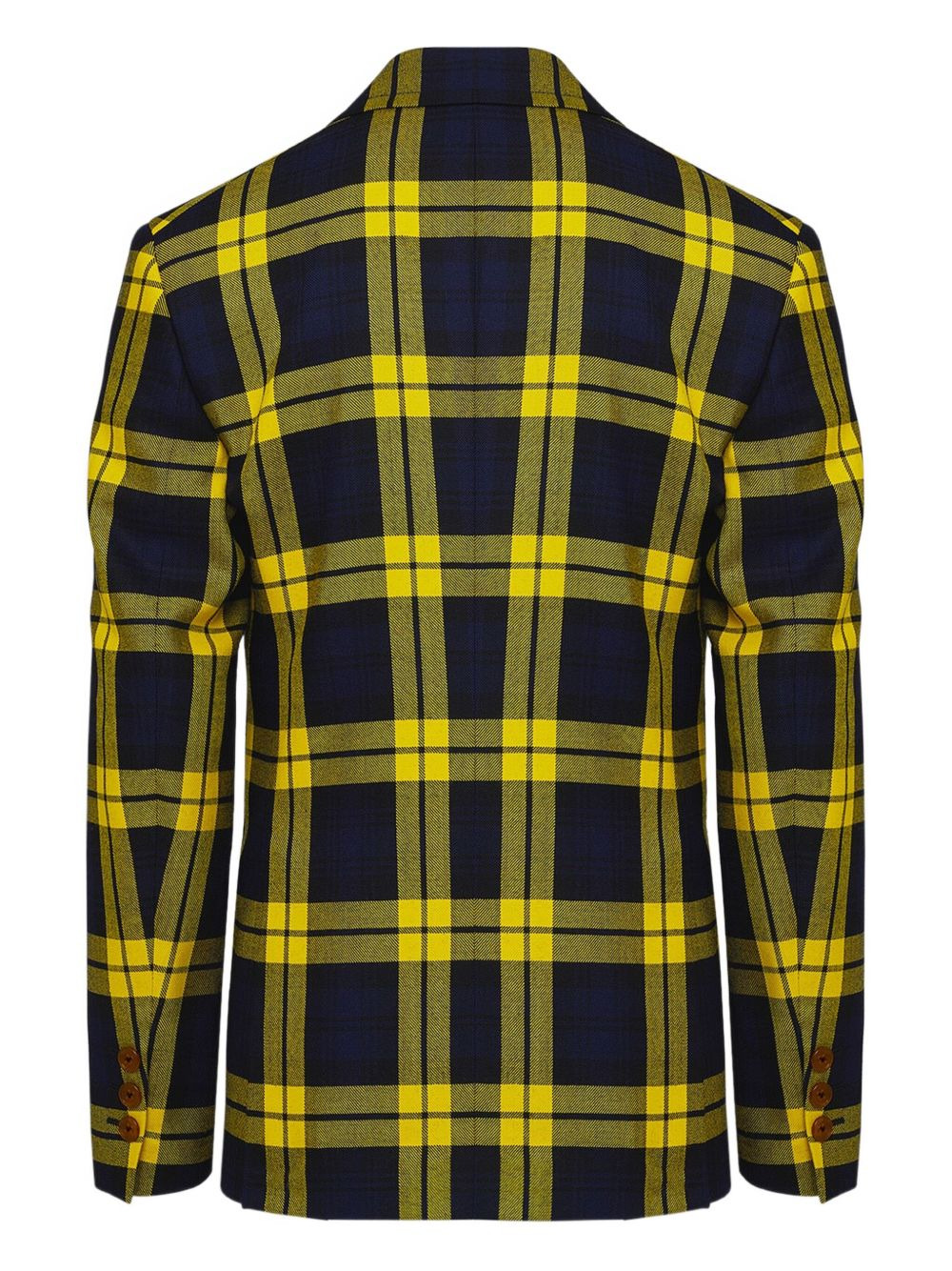 checked wool blazer - 5