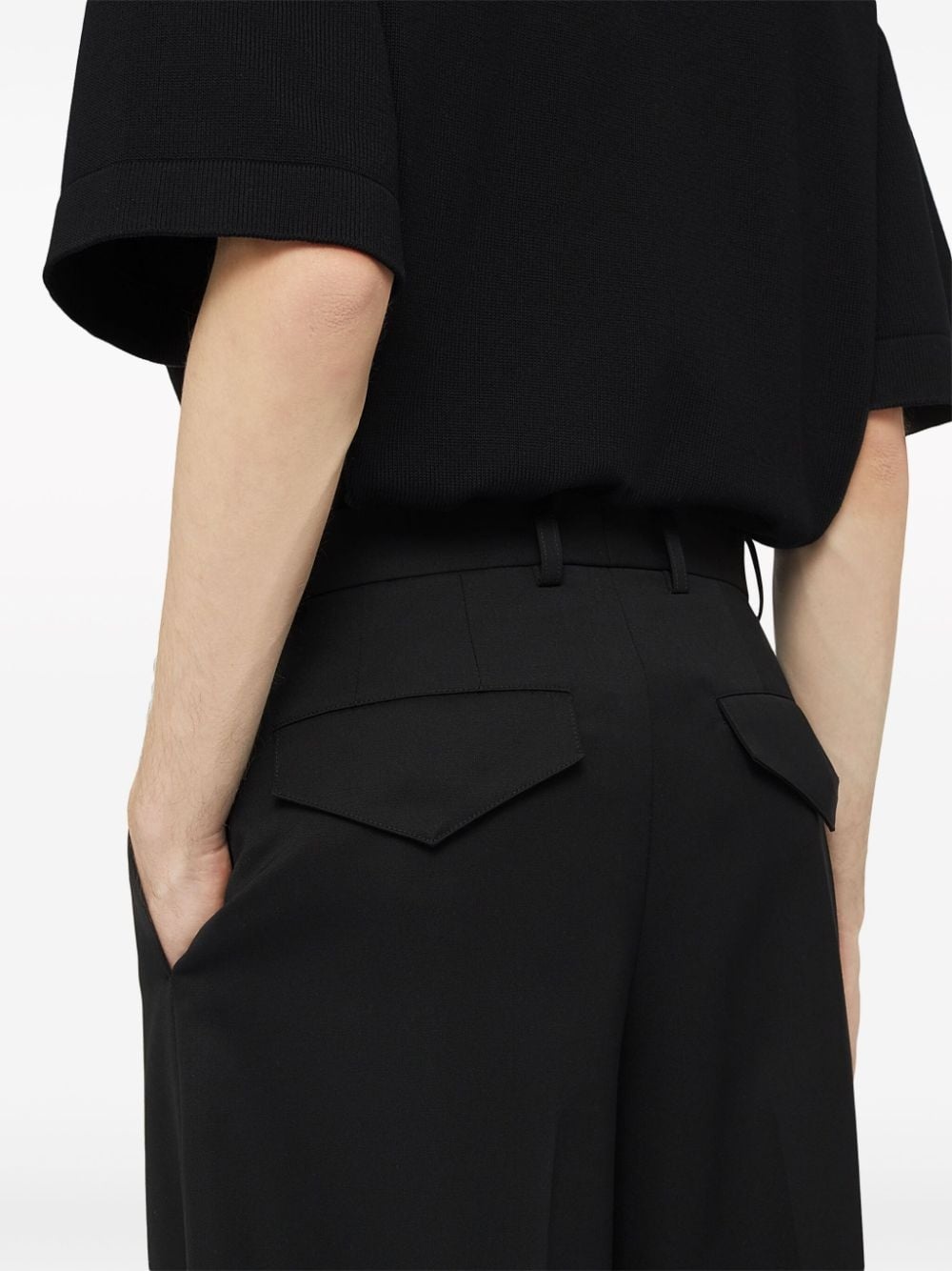 high-waisted tailored wool trousers - 6