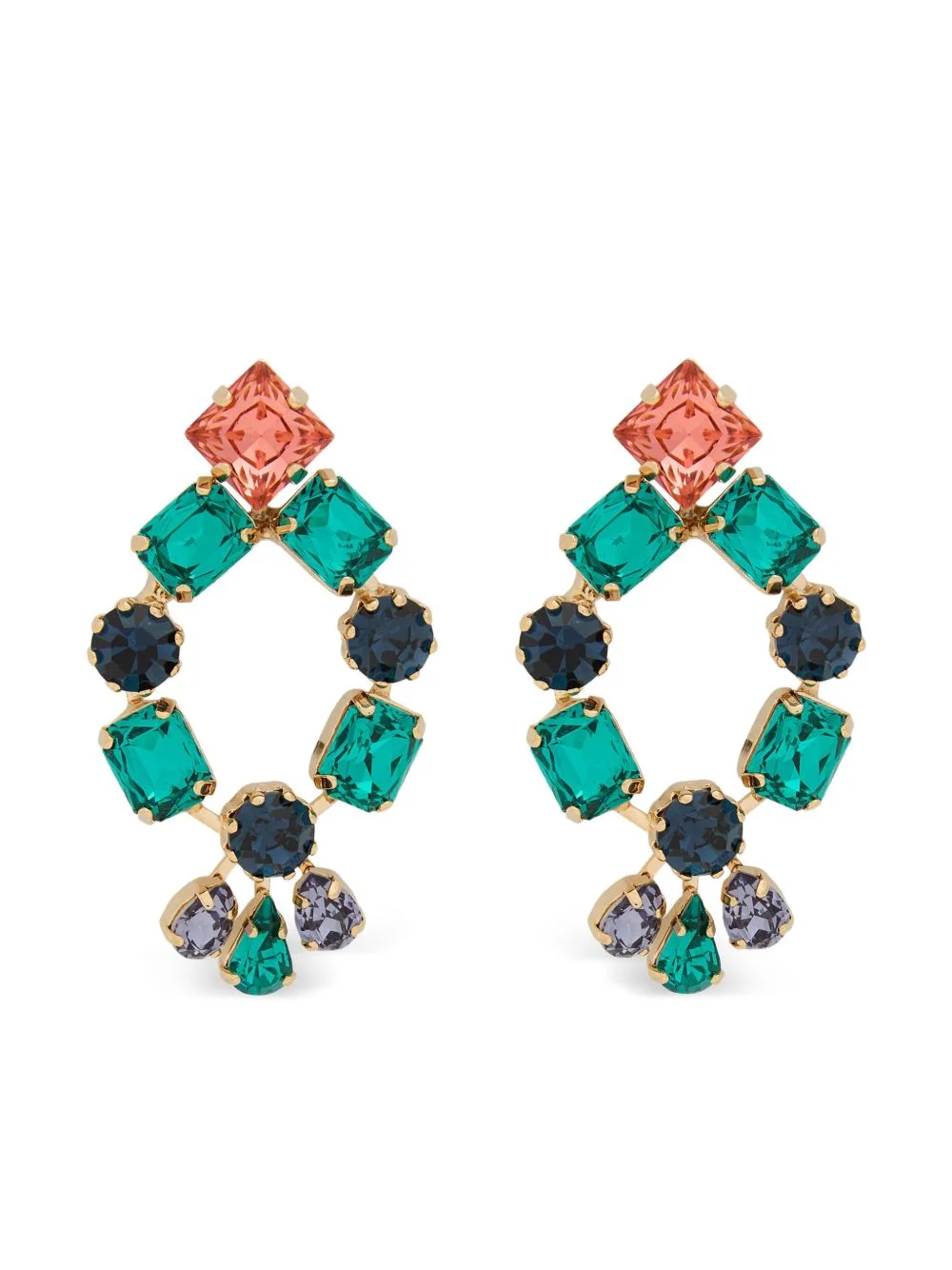 embellished drop earrings - 1