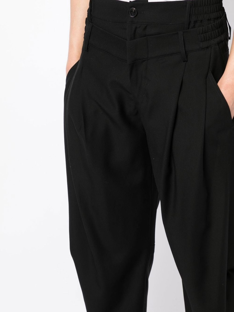 double-waistband tailored trousers 6
