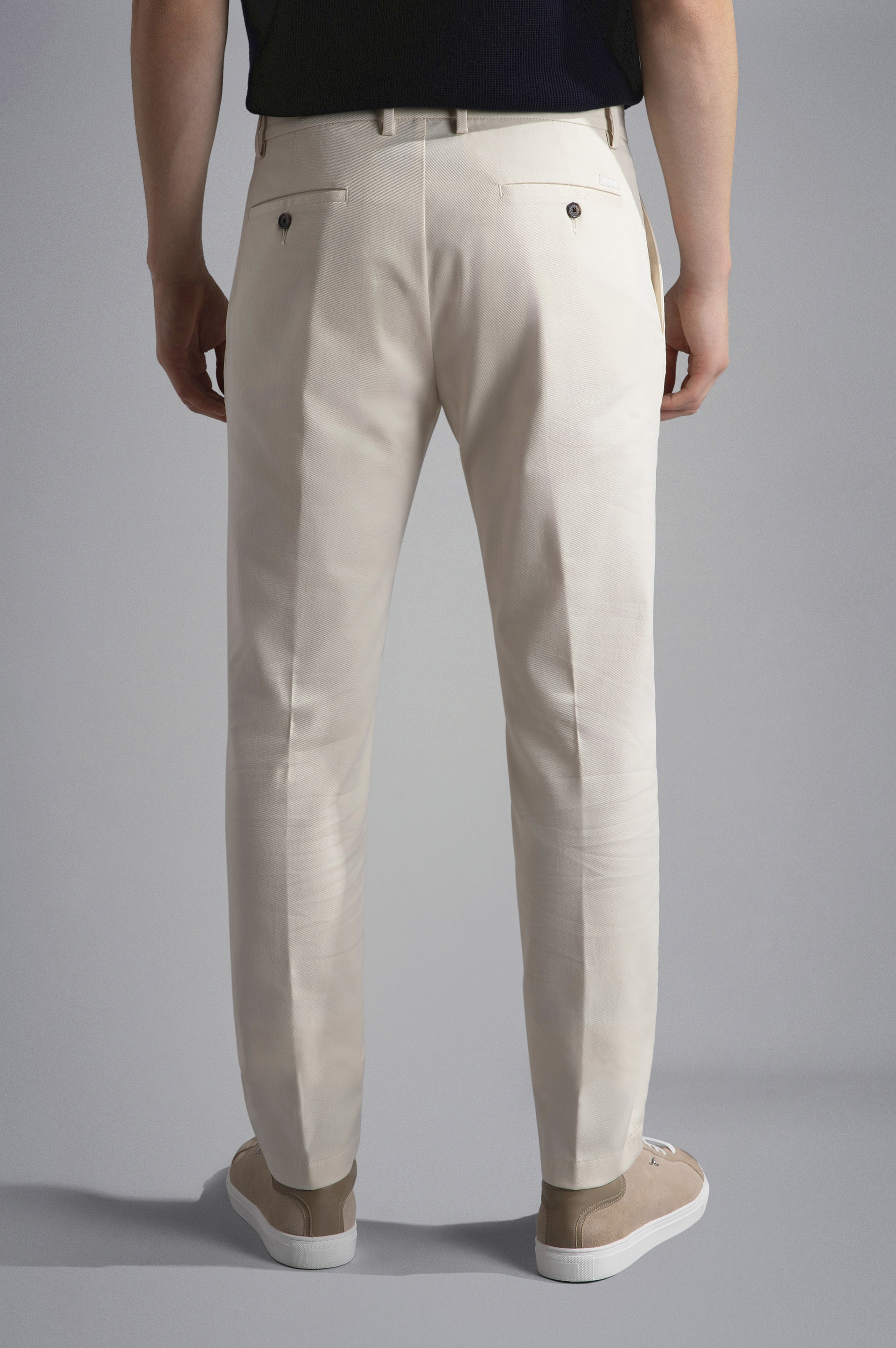 COTTON STRETCH CHINO TROUSERS - 3