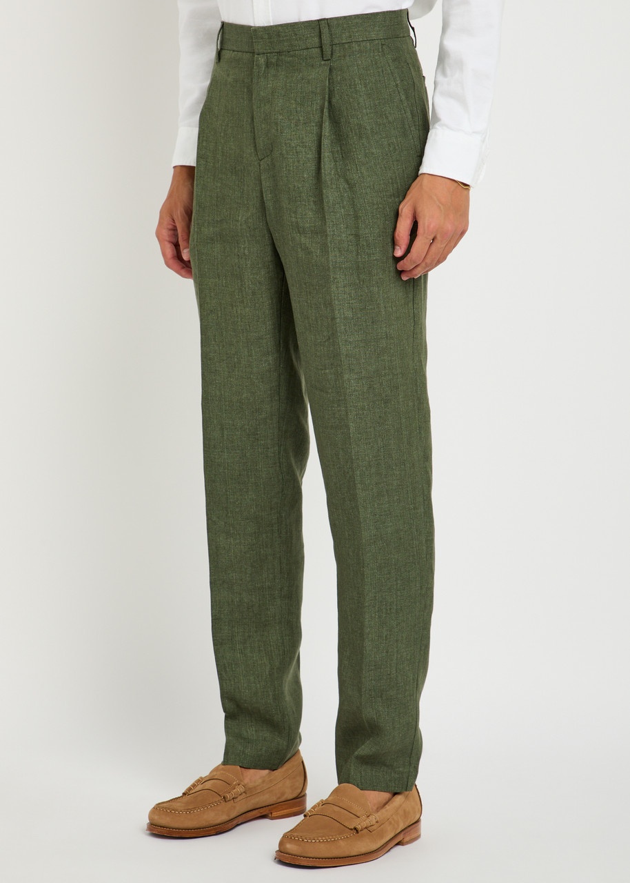 Sunspel Tapered-leg Linen Trousers - 2
