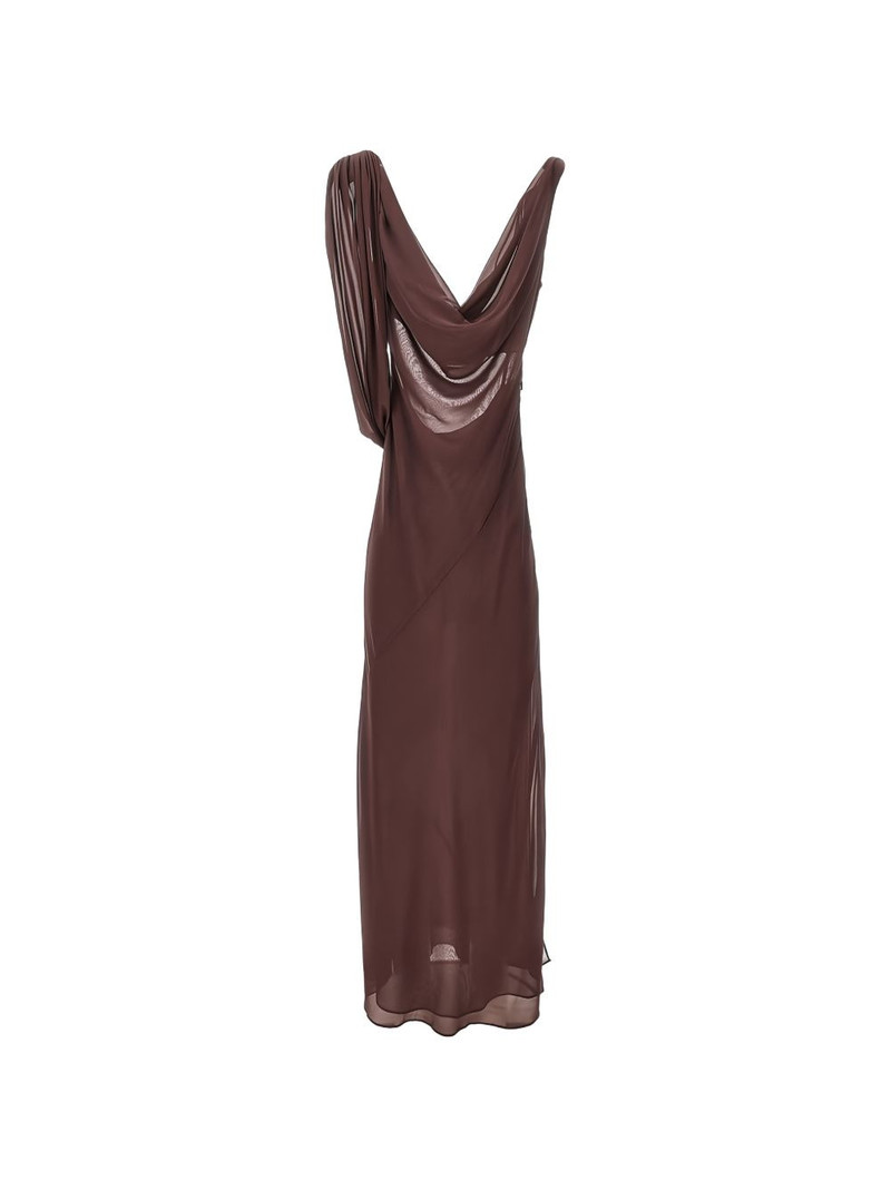 draped tie-detail dress 1