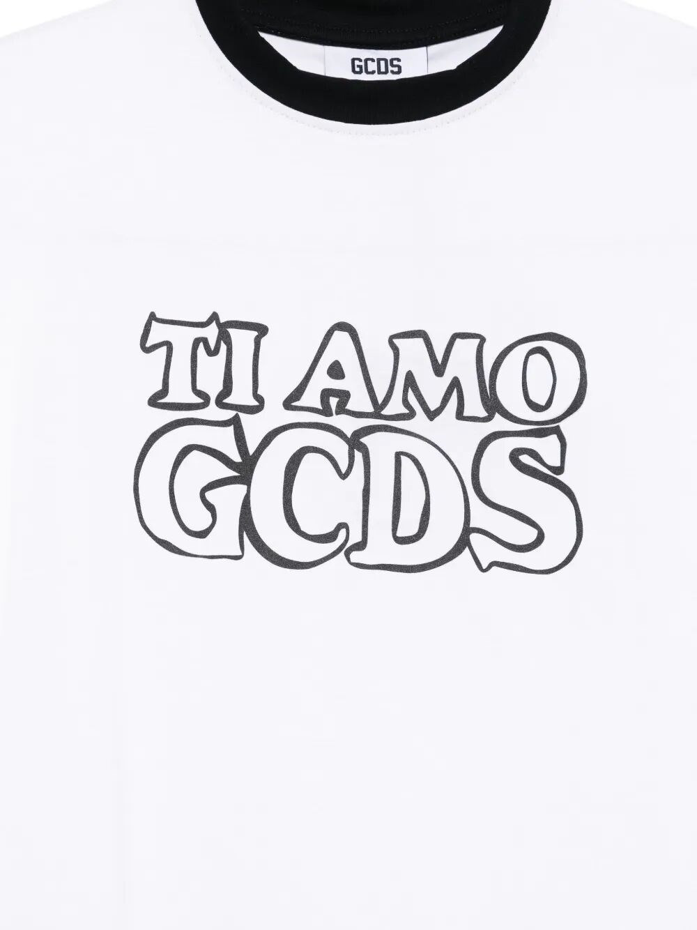 `Ti Amo GCDS` Outlined T-Shirt - 3