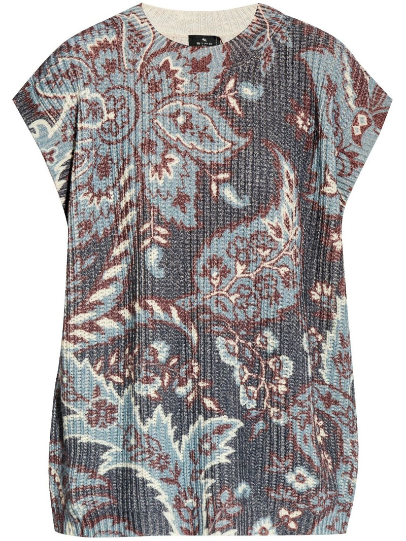 paisley-print wool top 1