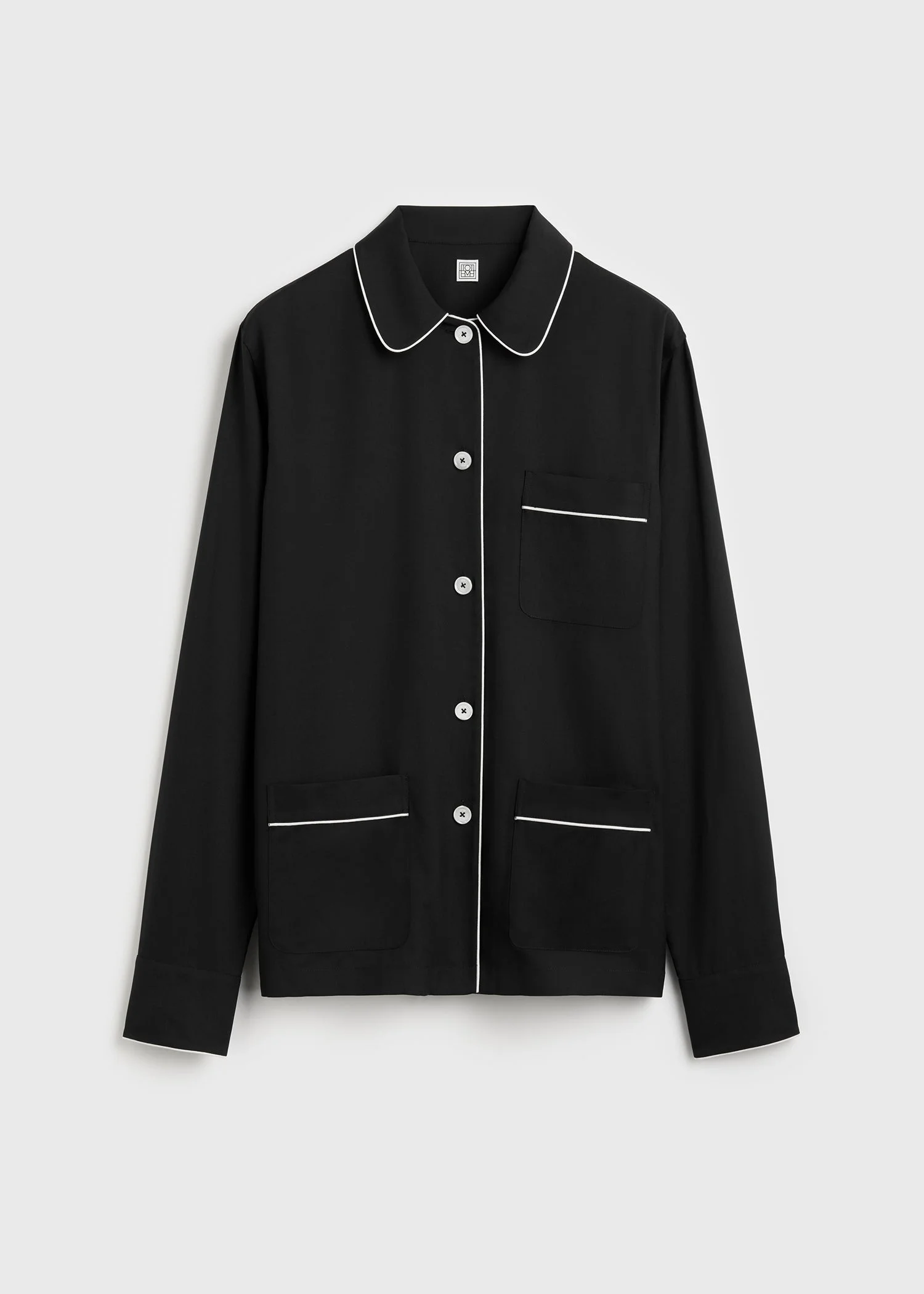 Piped pj top black - 1