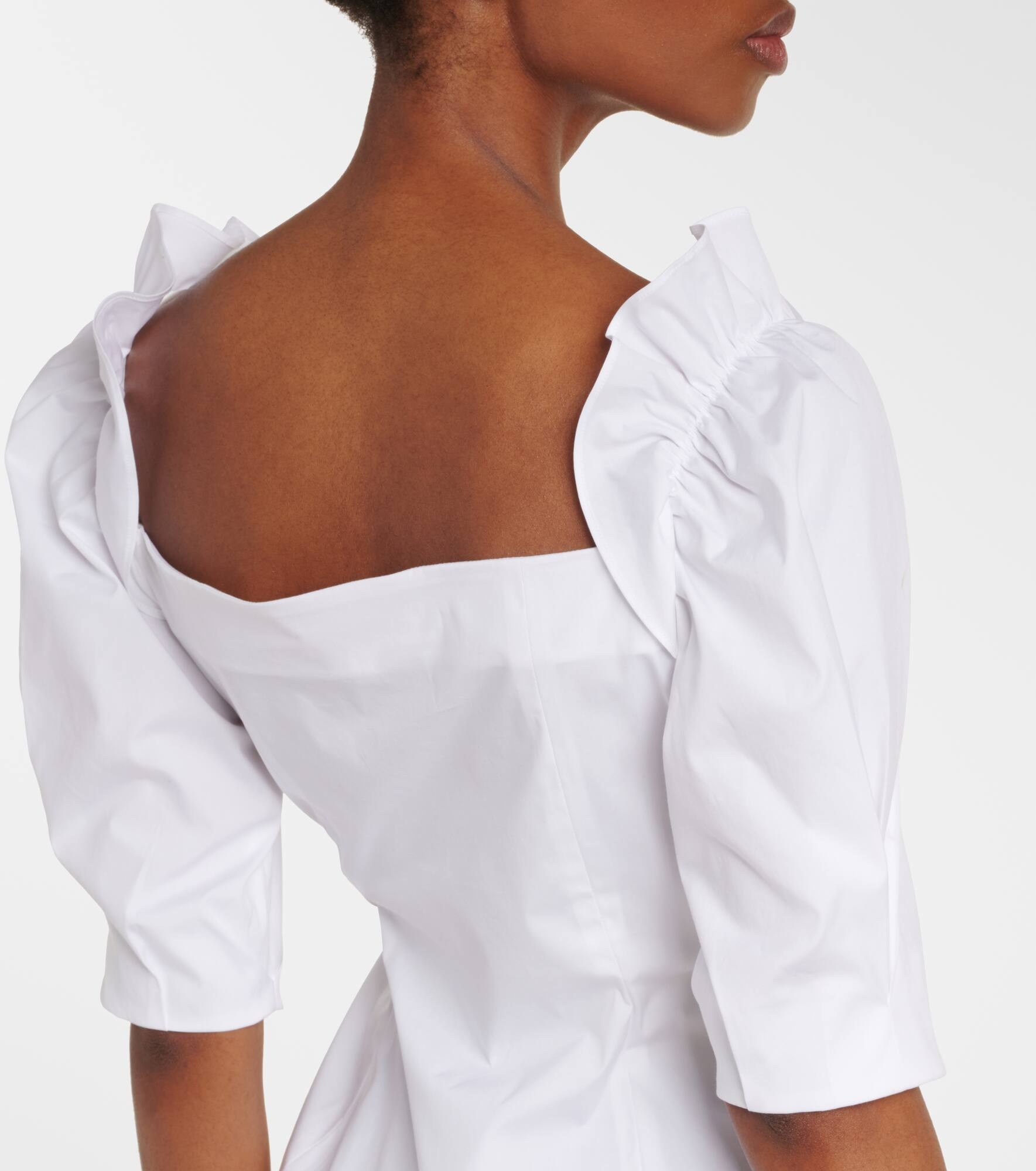 Cotton-blend wrap top - 4