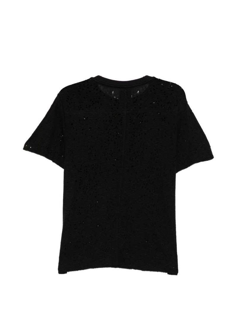 thom/krom distressed-effect T-shirt outlook