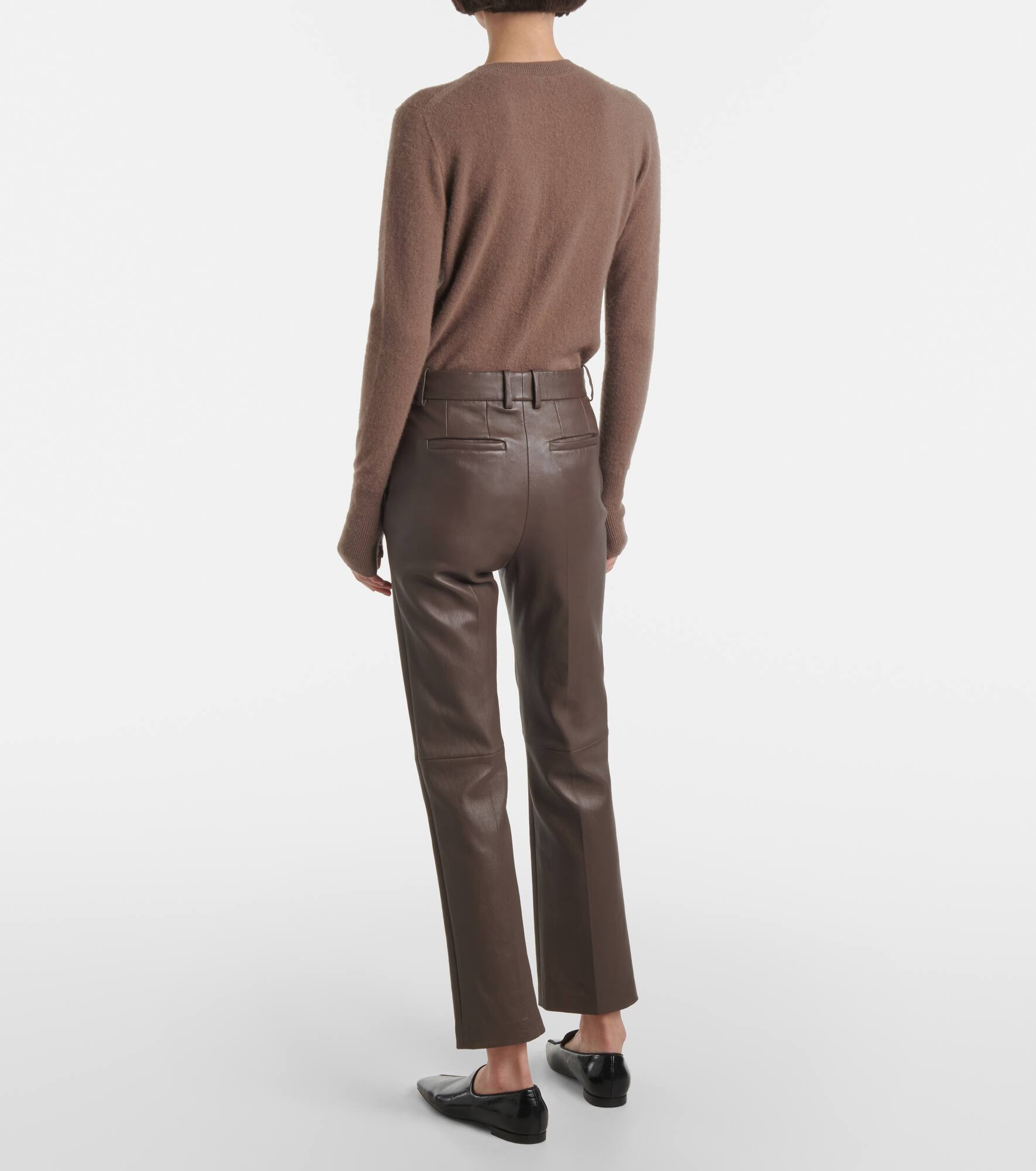 Coleman leather slim pants - 3