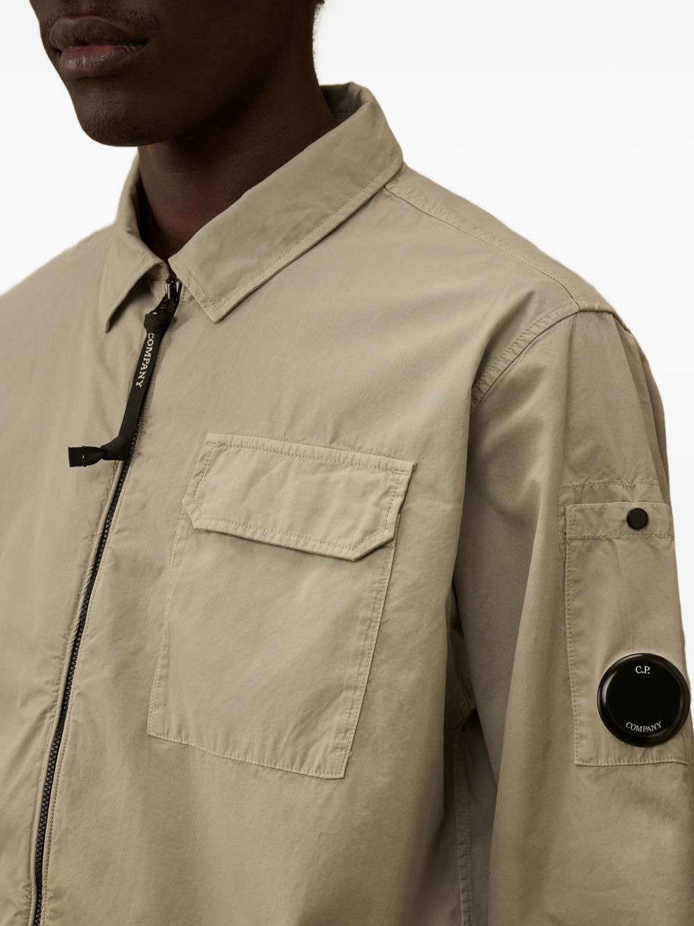 zip-fastening pocket shirt jacket - 5
