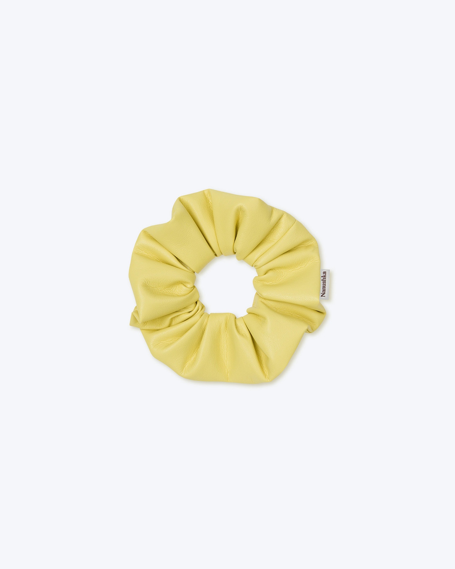 LOU - OKOBOR™ alt-leather scrunchie - Yellow - 1