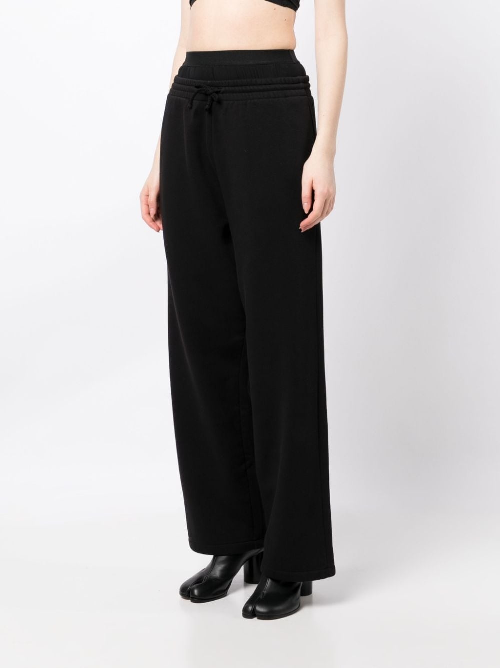 elastic-waist wide-leg track pants - 6