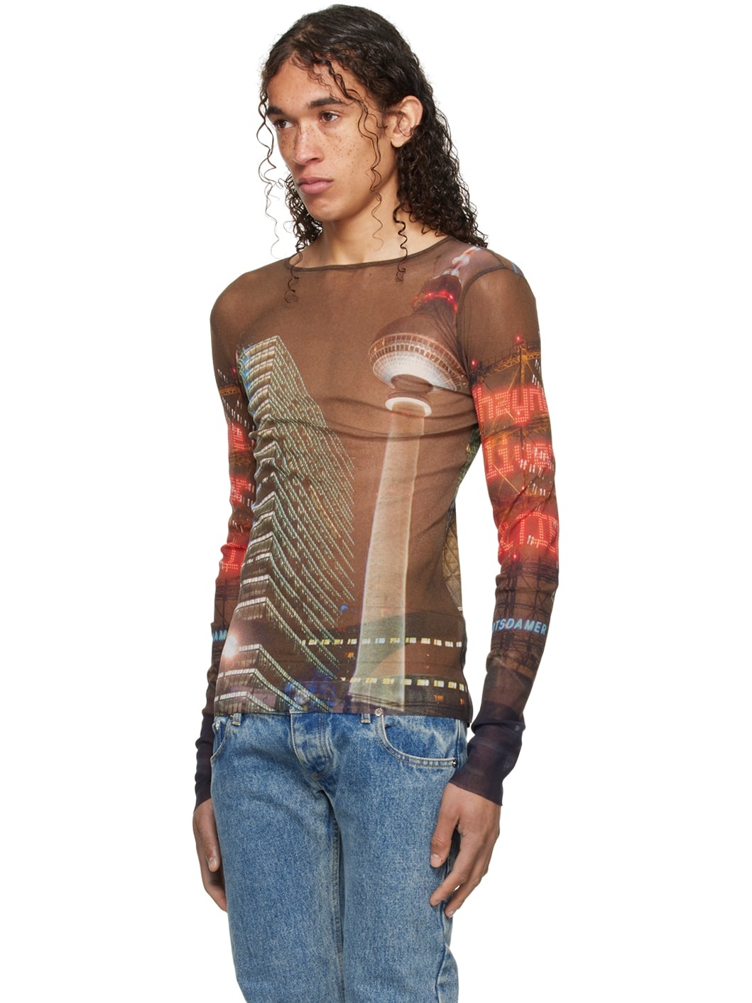 Brown Shayne Oliver Edition Long Sleeve T-Shirt - 4