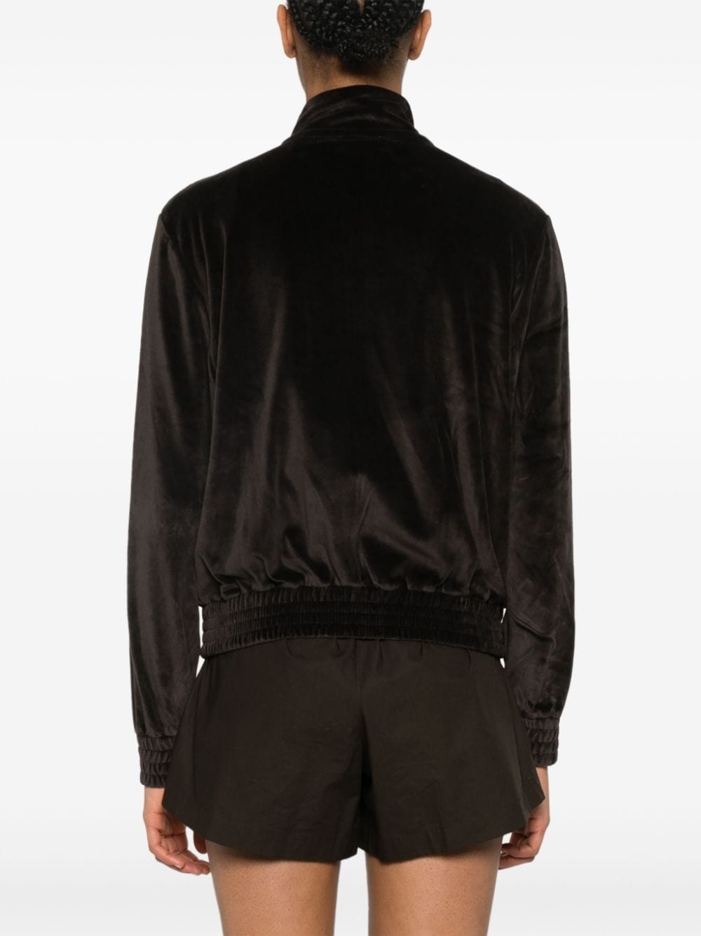 velour zip-up jacket - 4
